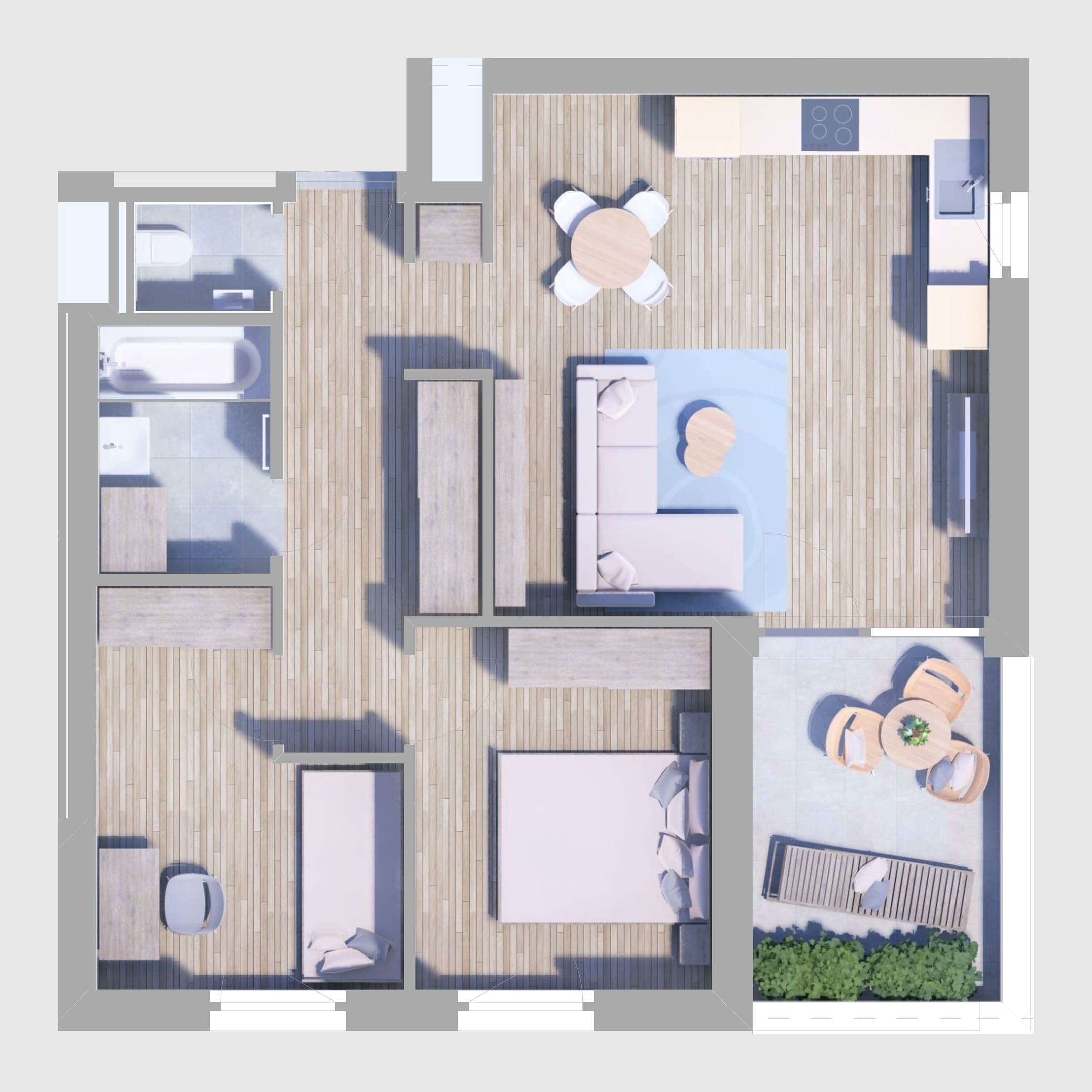 A14. lakás alaprajz