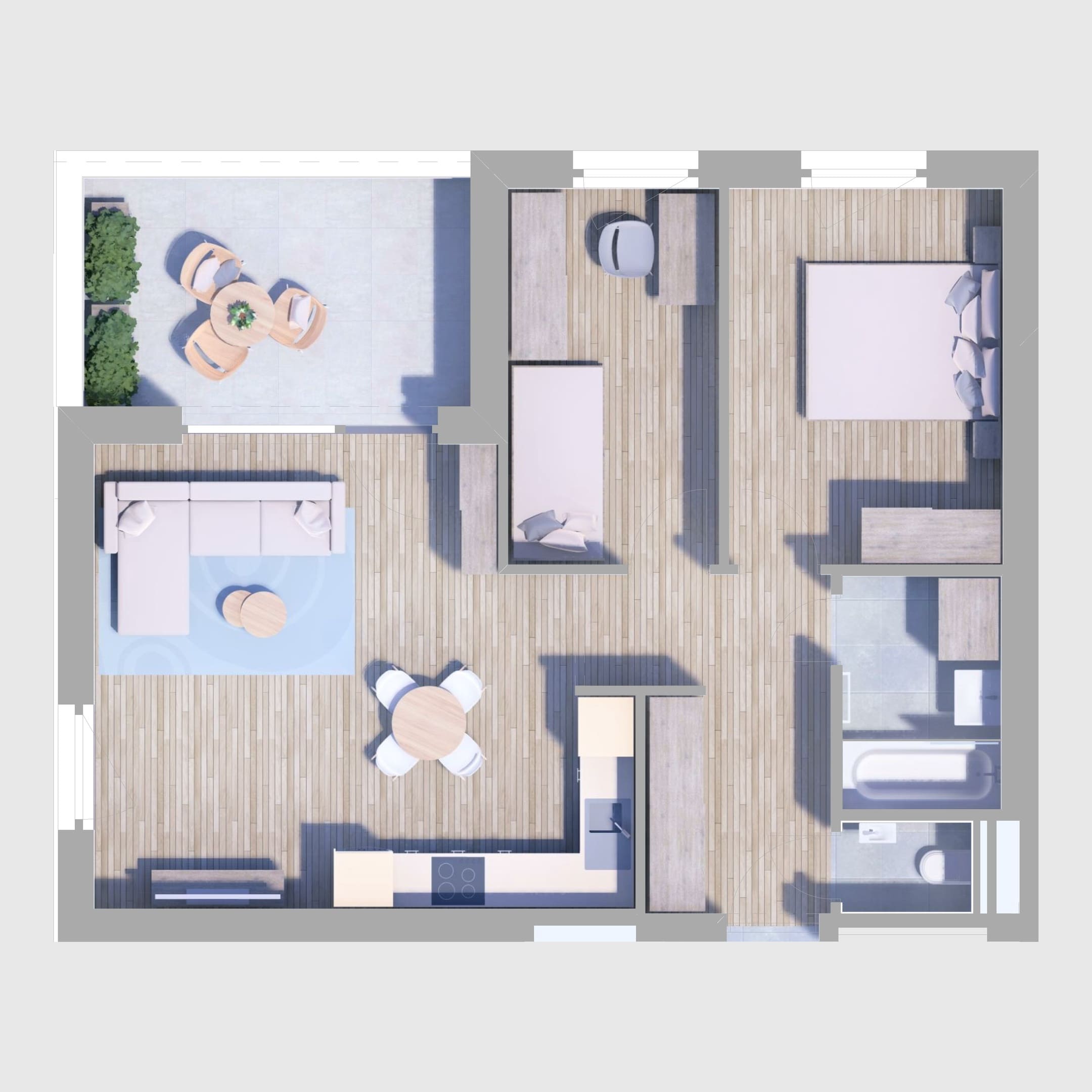 A19. lakás alaprajz