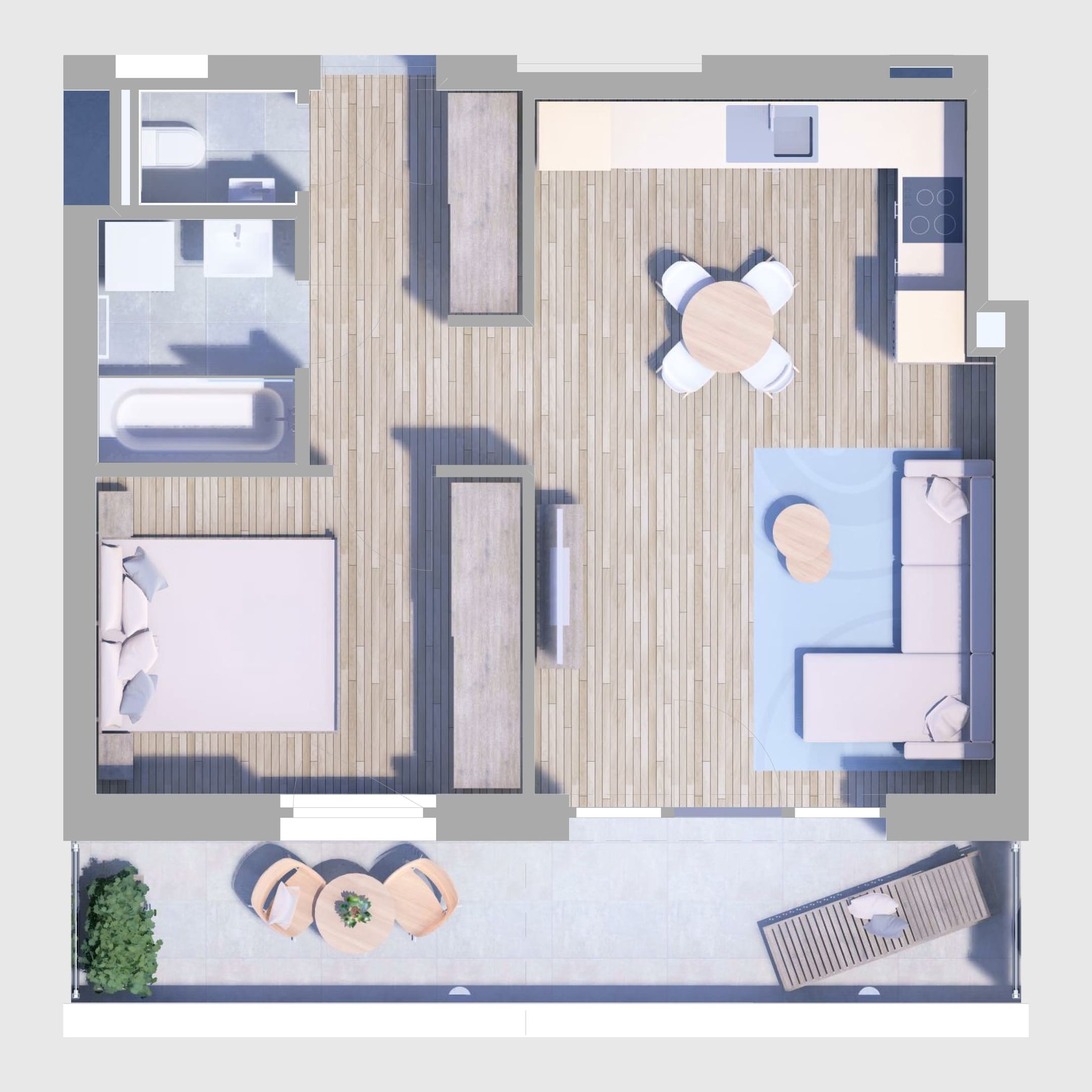 A26. lakás alaprajz