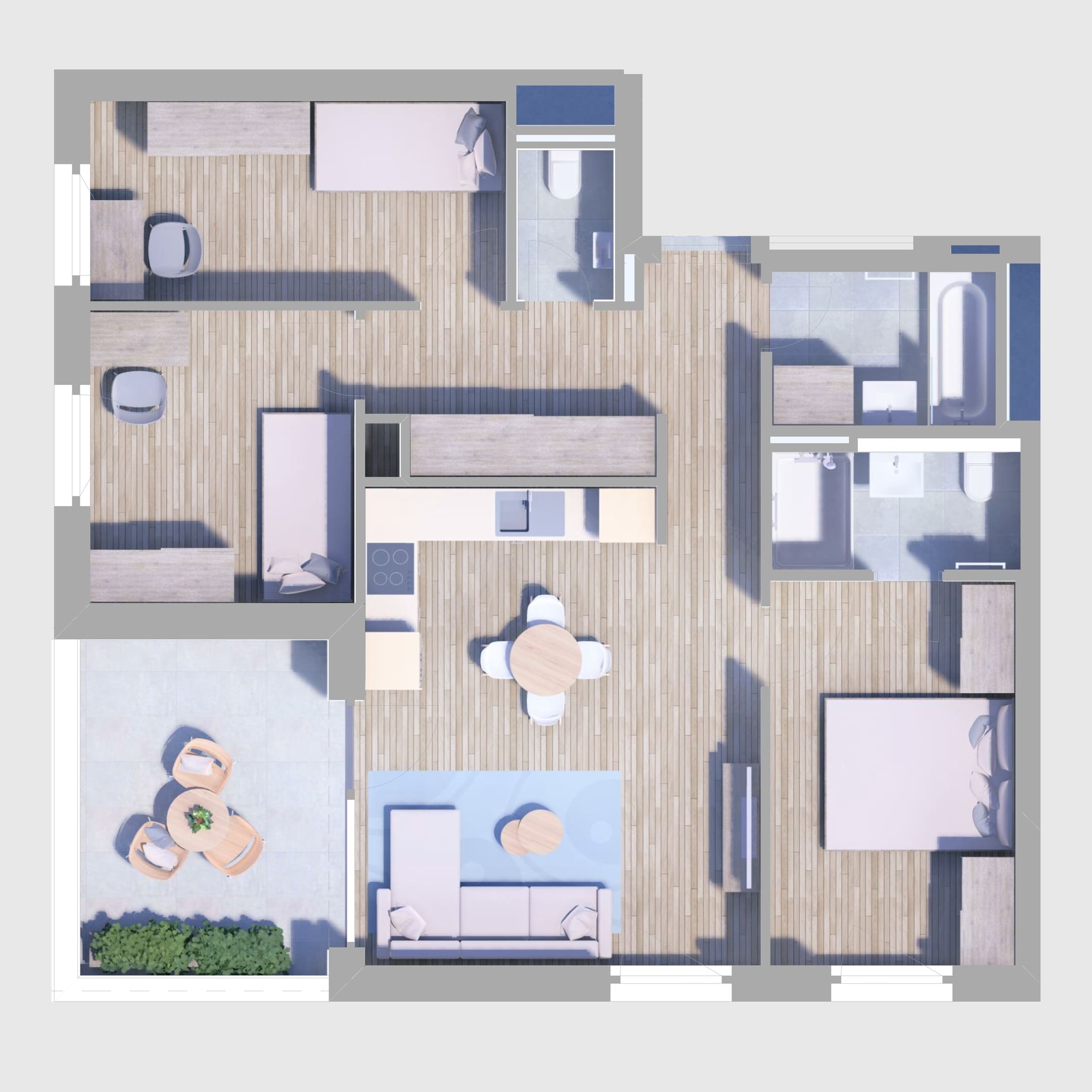 A28. lakás alaprajz