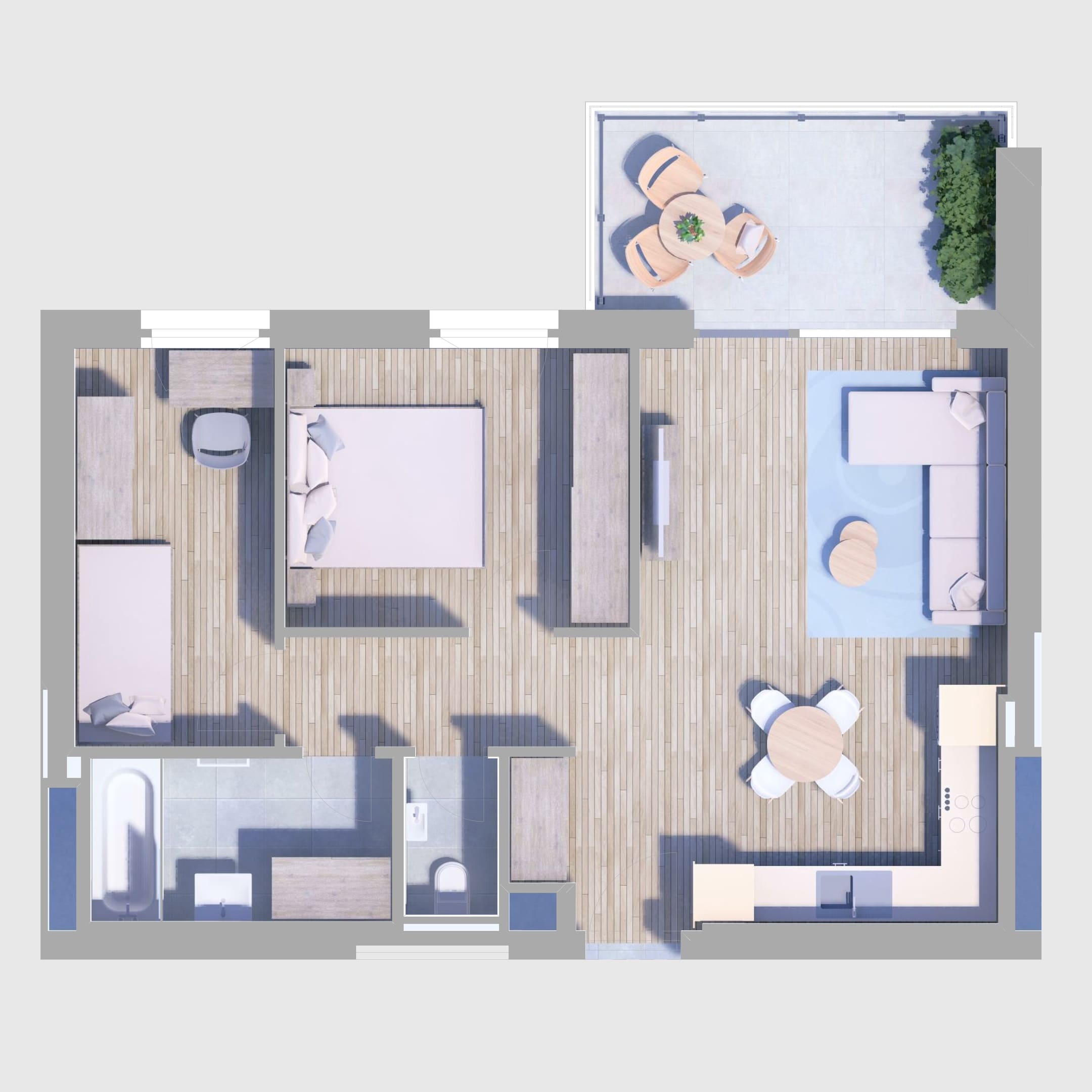 A32. lakás alaprajz