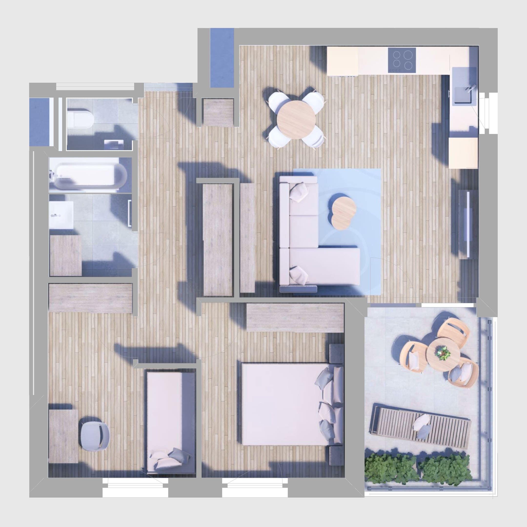 A44. lakás alaprajz