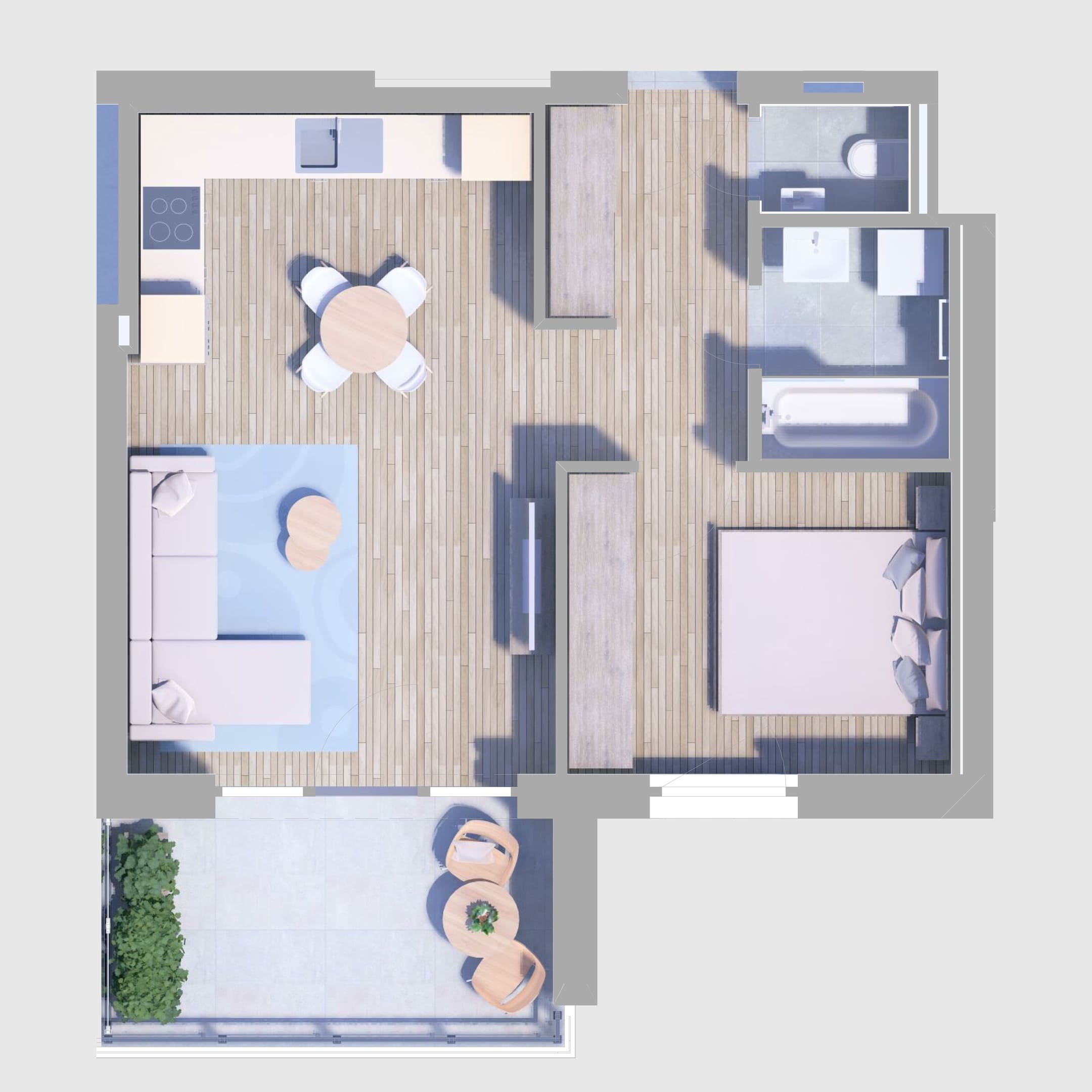 A55. lakás alaprajz