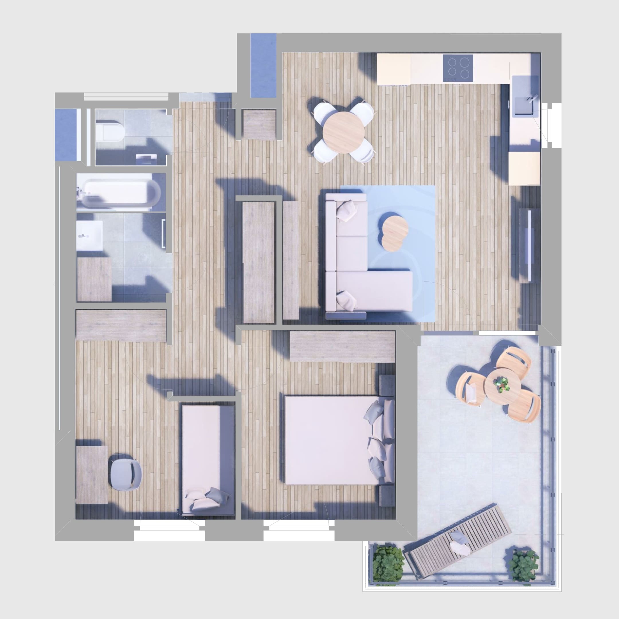 A64. lakás alaprajz