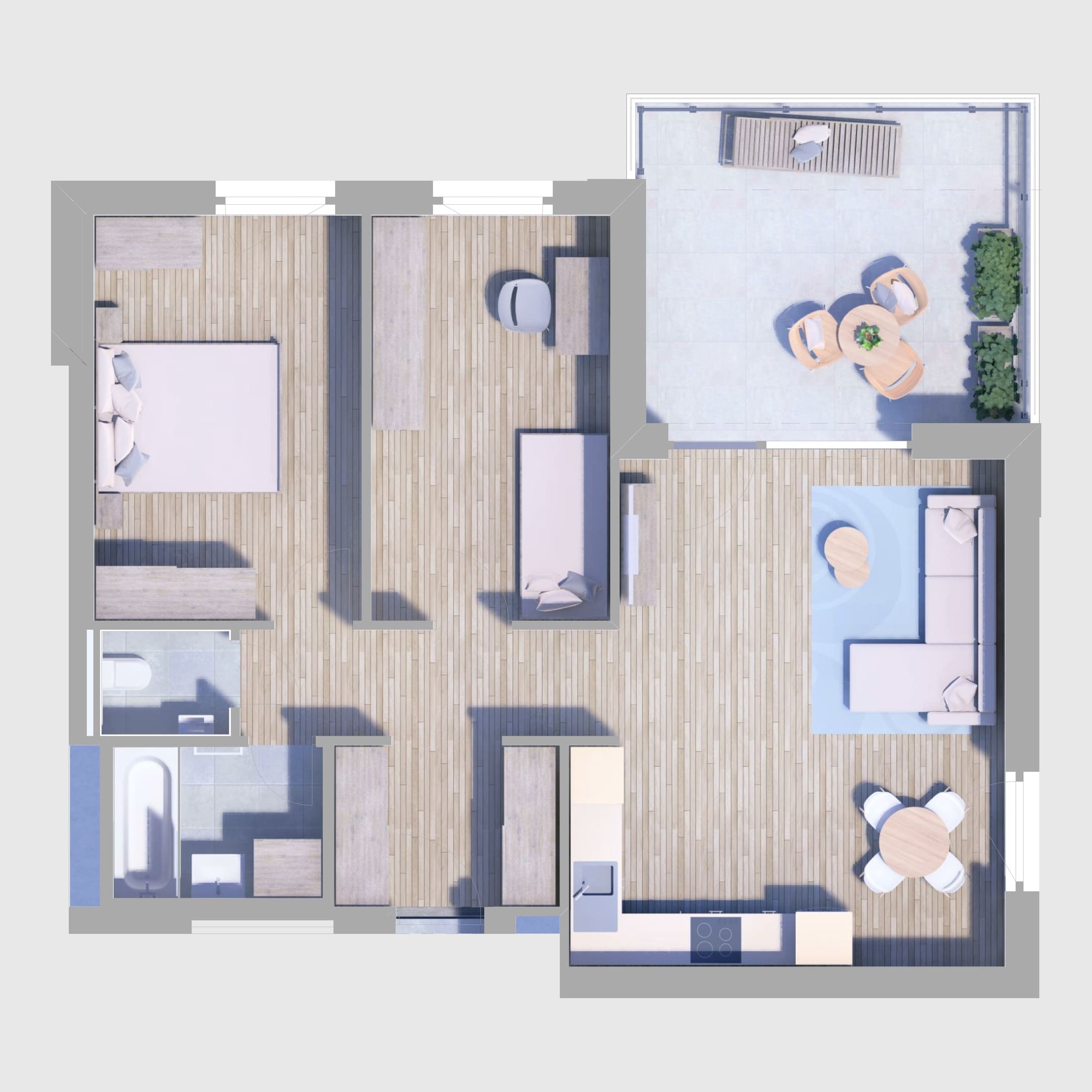 A73. lakás alaprajz