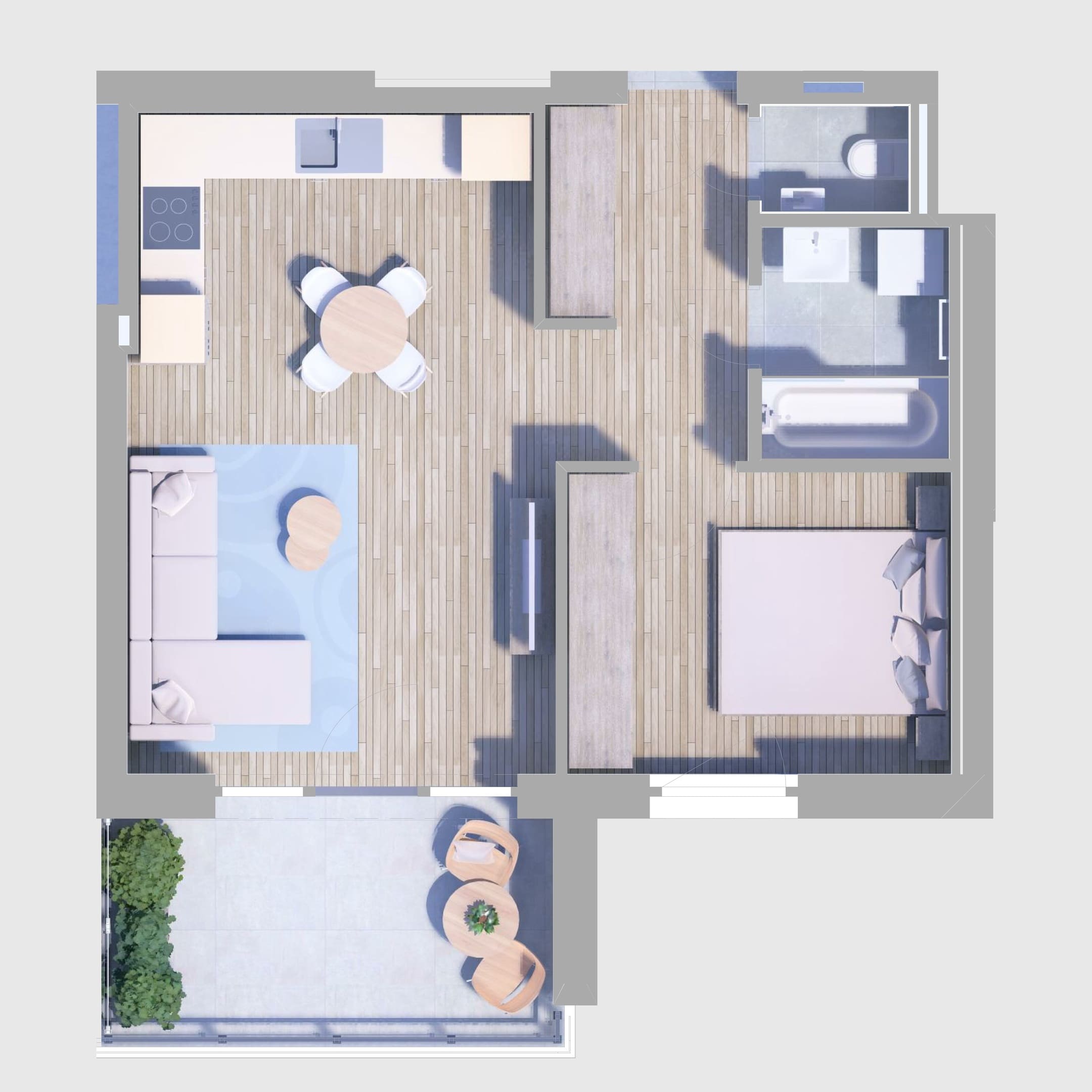 A75. lakás alaprajz