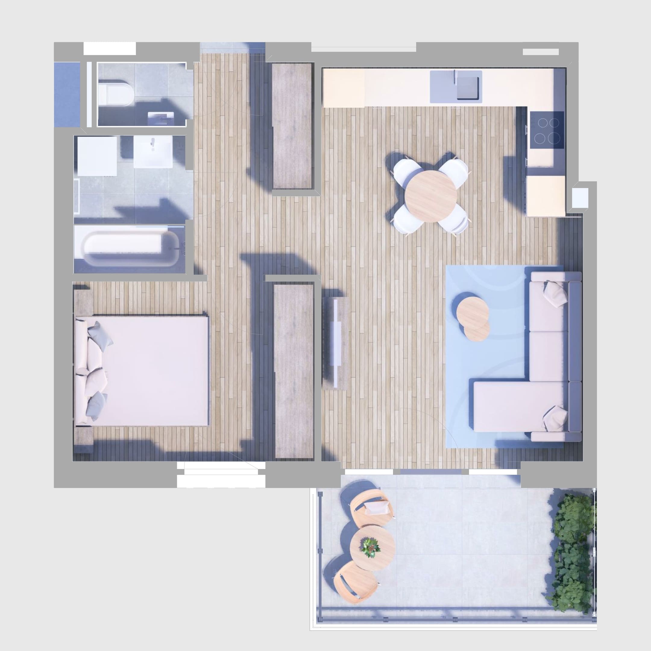 A76. lakás alaprajz