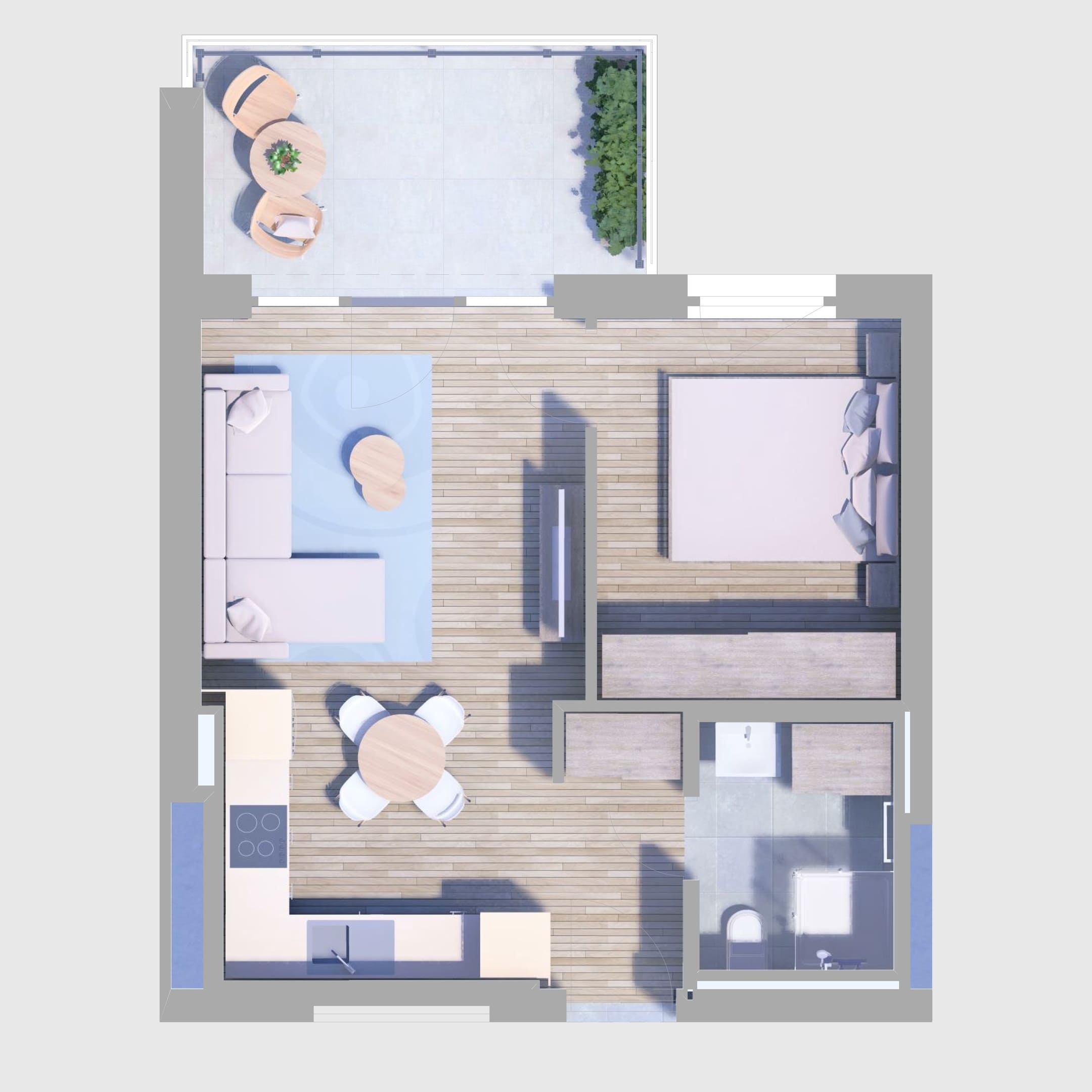 A91. lakás alaprajz