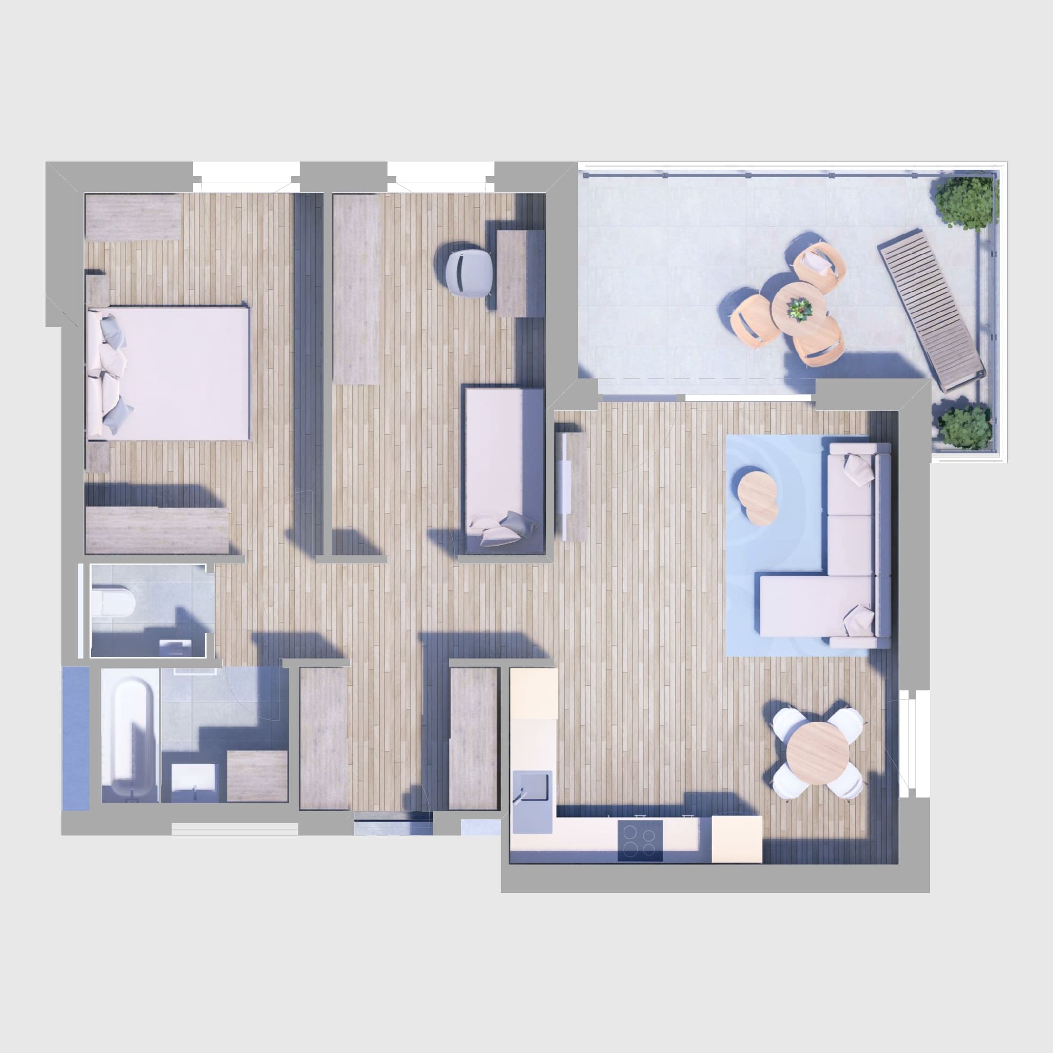 A93. lakás alaprajz