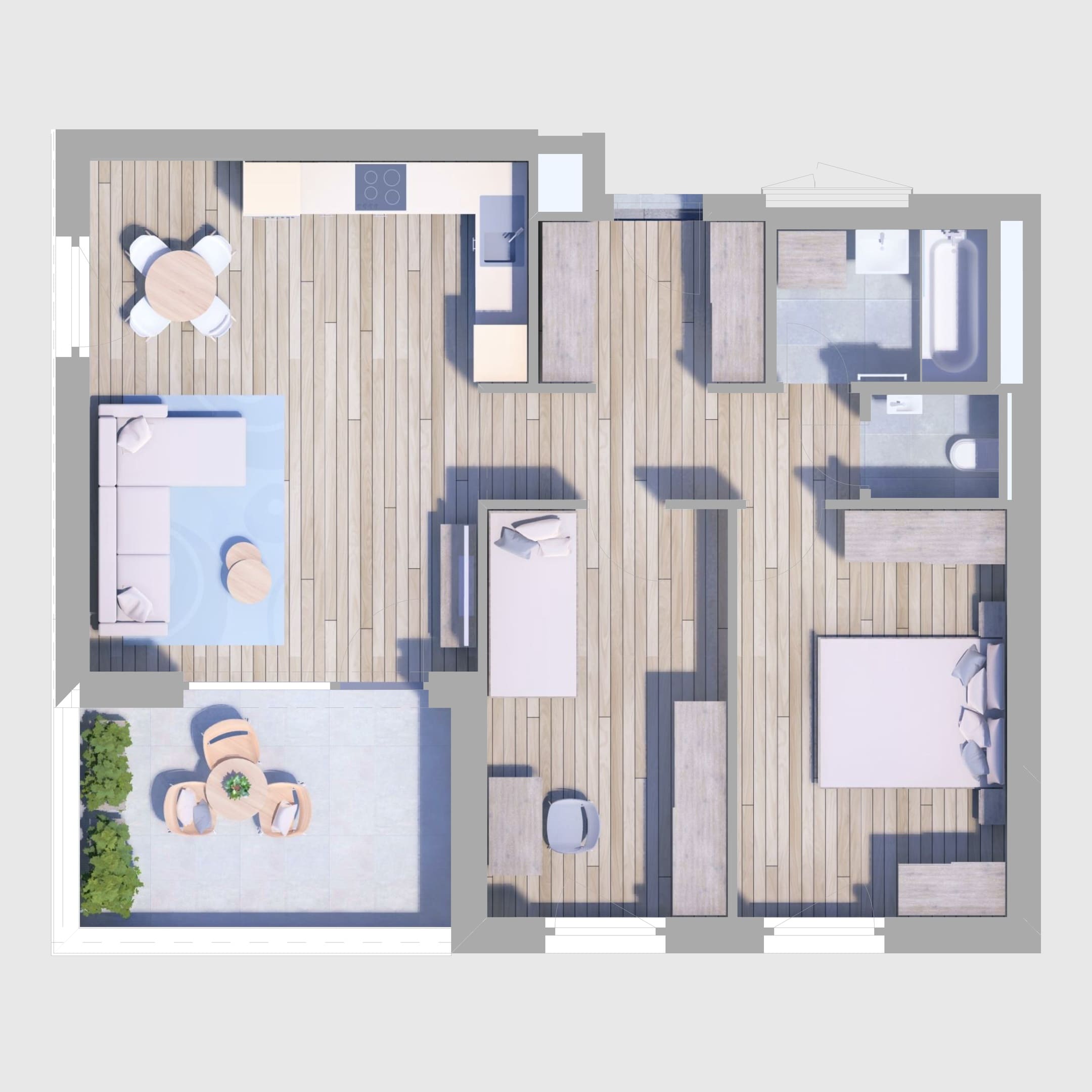 B11. lakás alaprajz