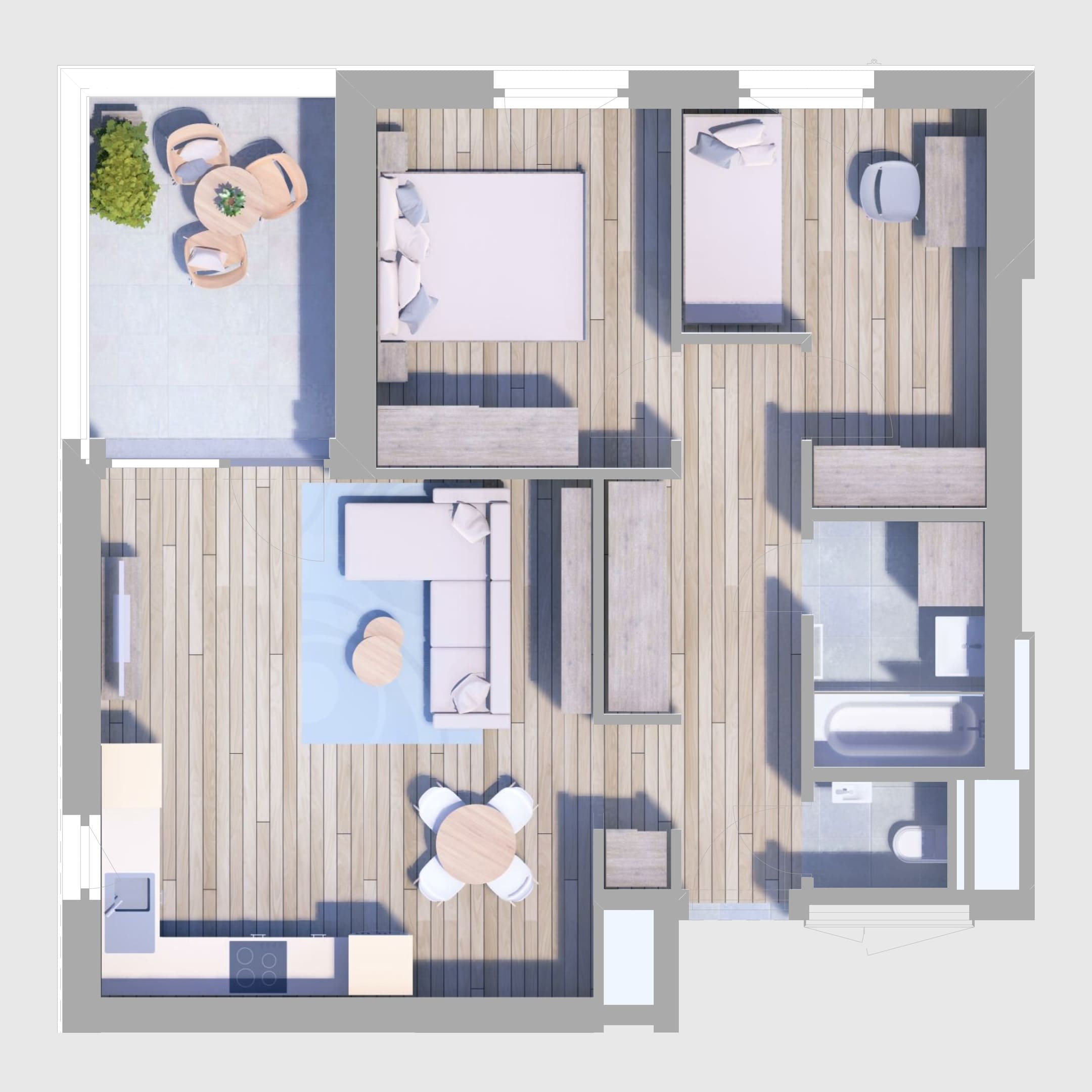 B12. lakás alaprajz