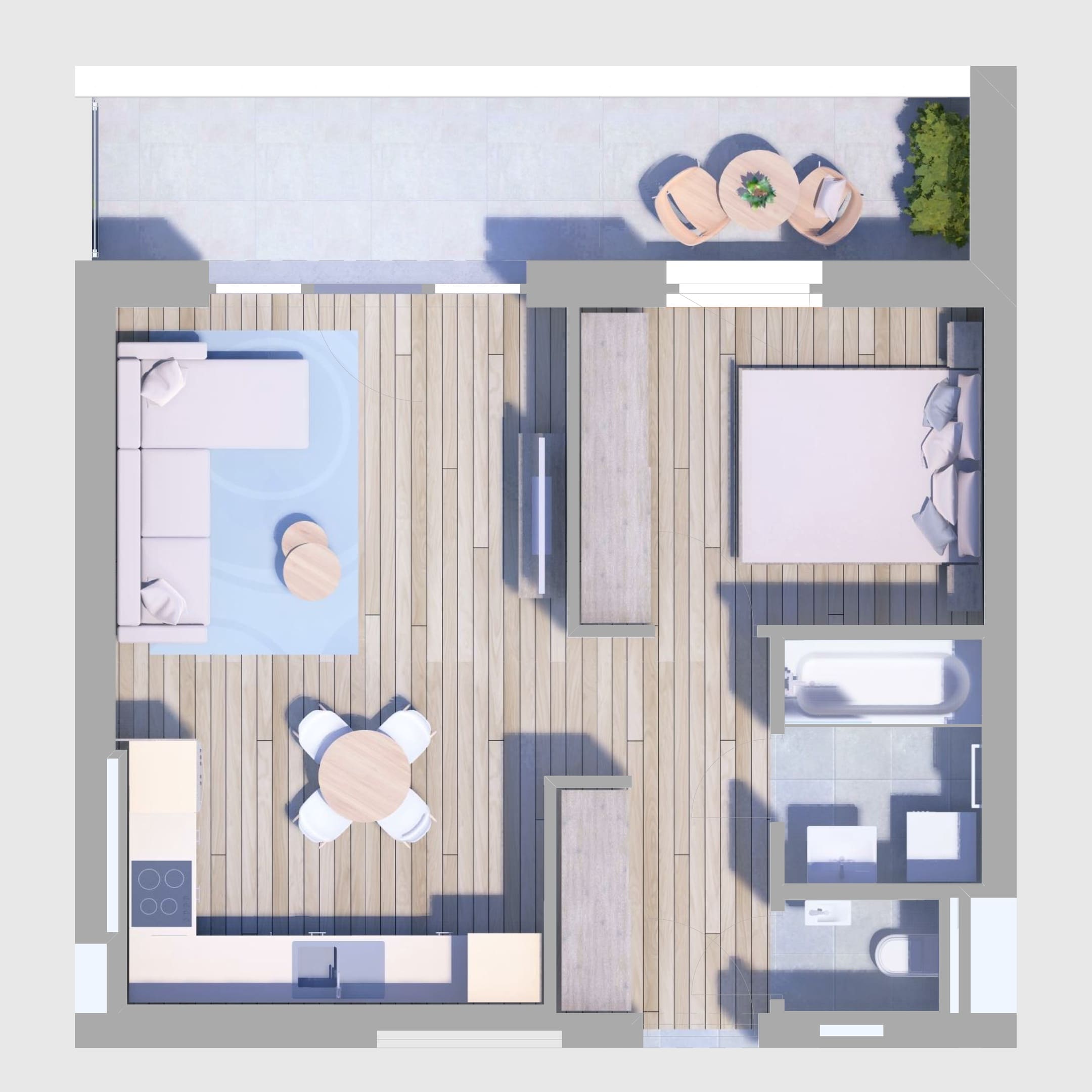 B15. lakás alaprajz