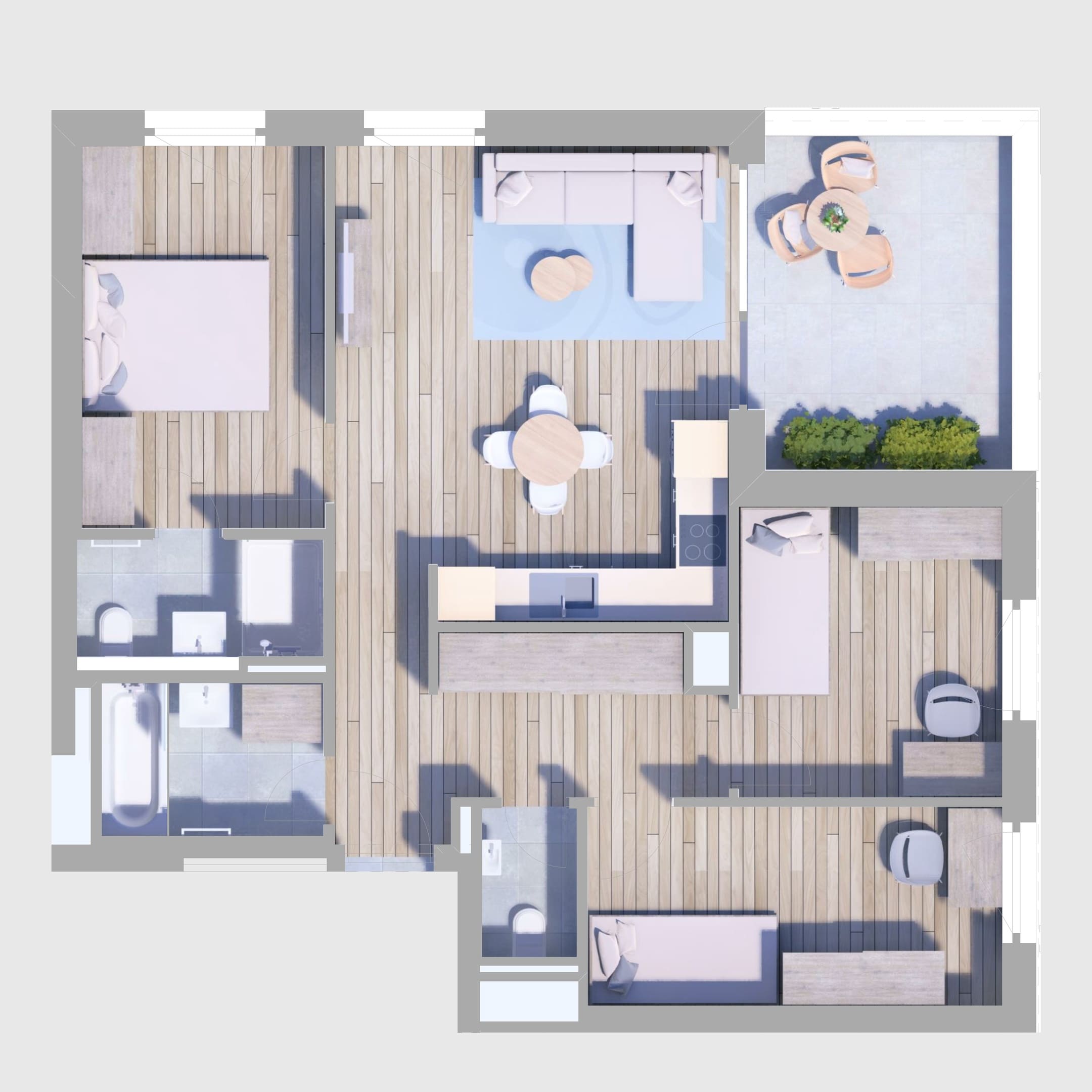 B16. lakás alaprajz