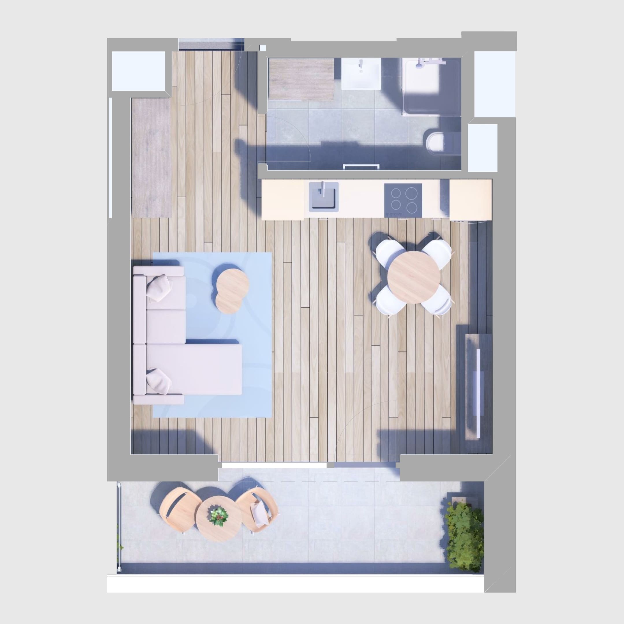 B18. lakás alaprajz