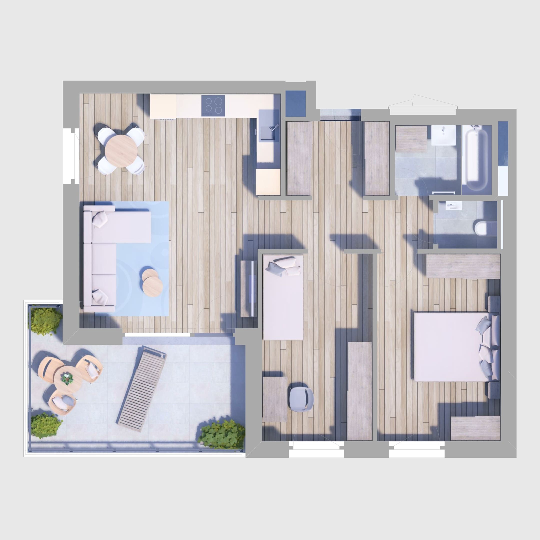 B21. lakás alaprajz