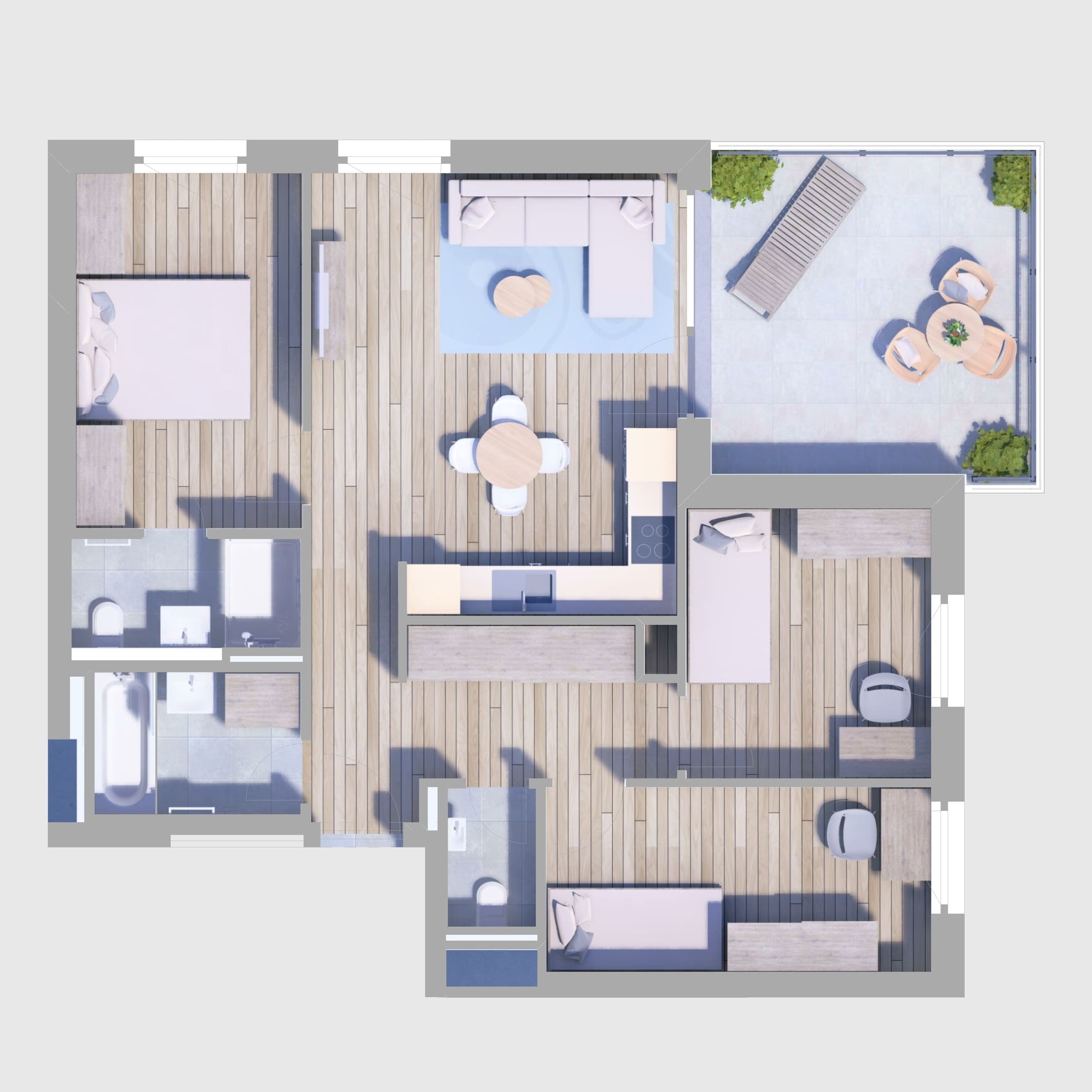 B26. lakás alaprajz