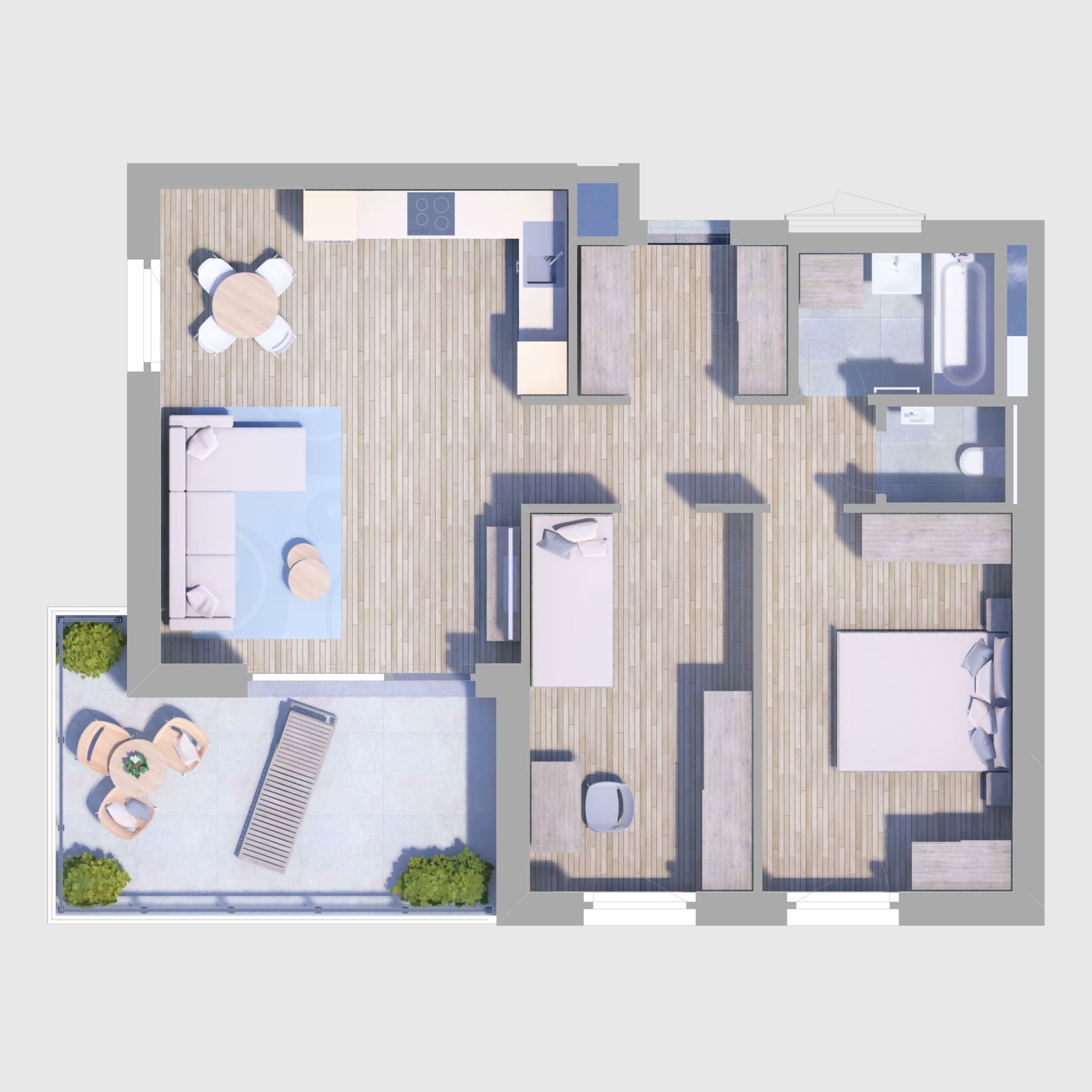 B31. lakás alaprajz