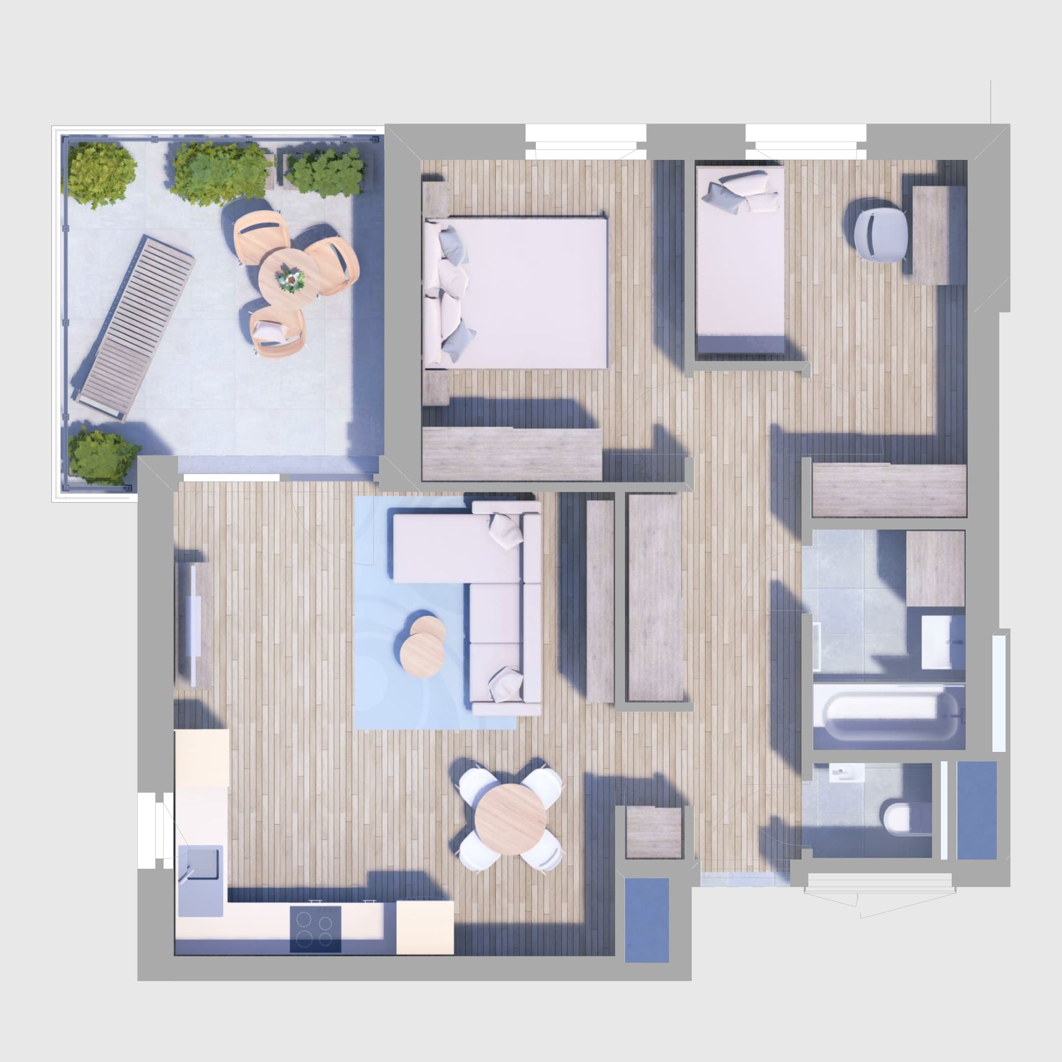 B32. lakás alaprajz