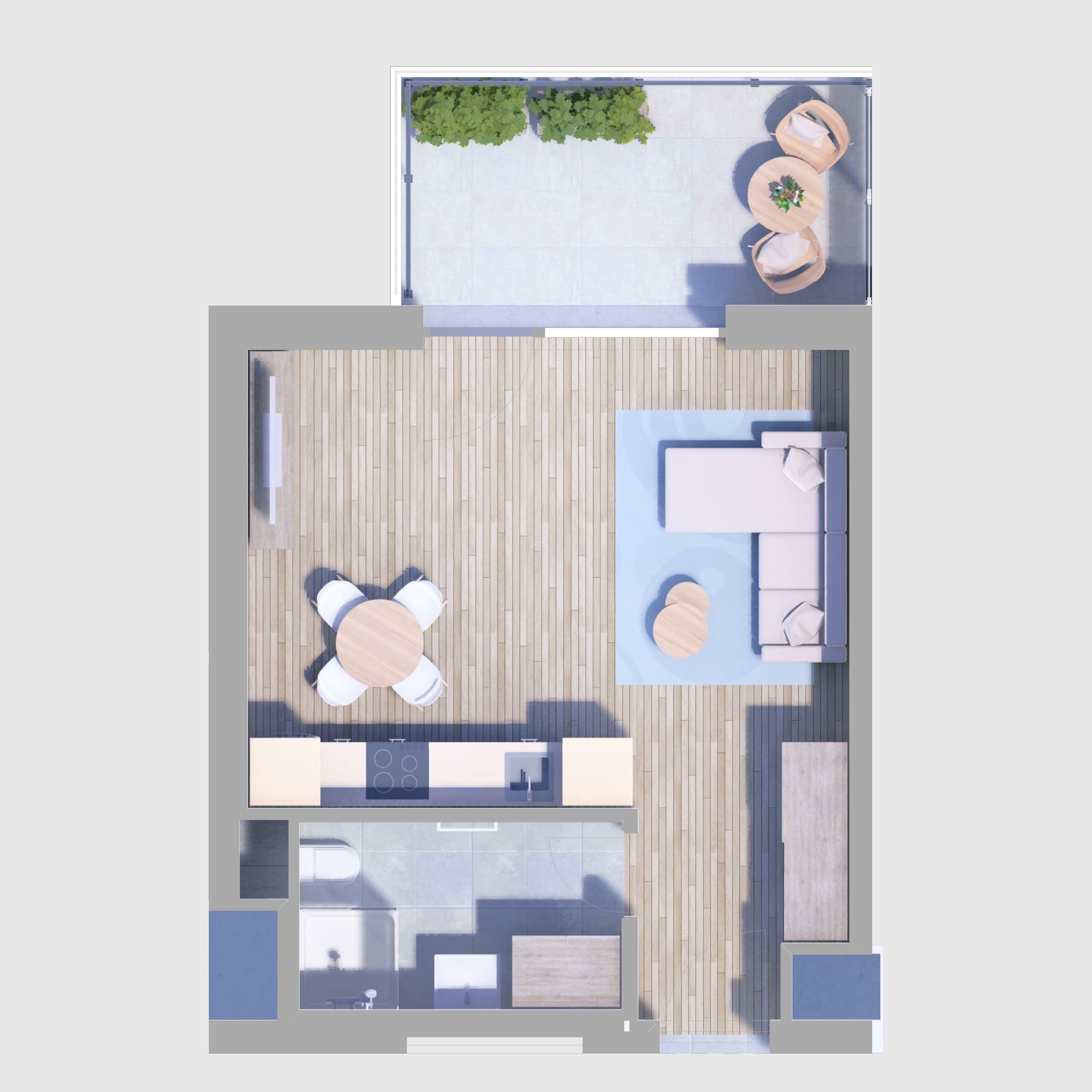 B34. lakás alaprajz