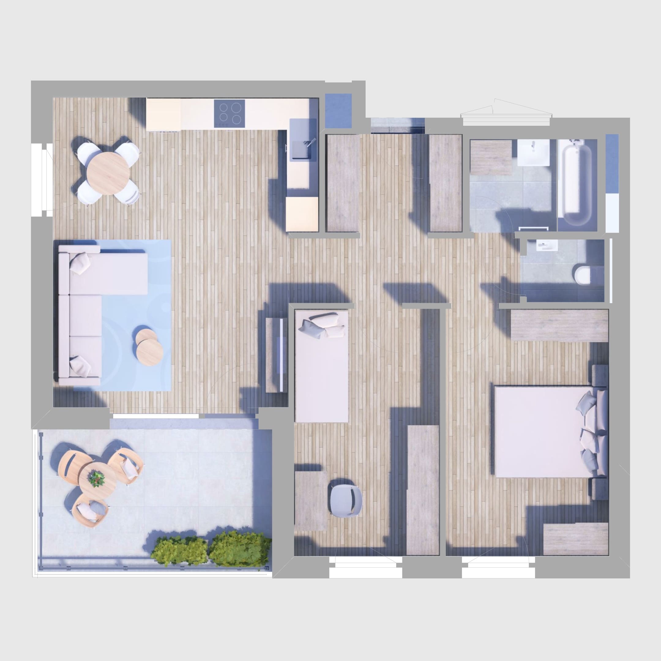 B41. lakás alaprajz