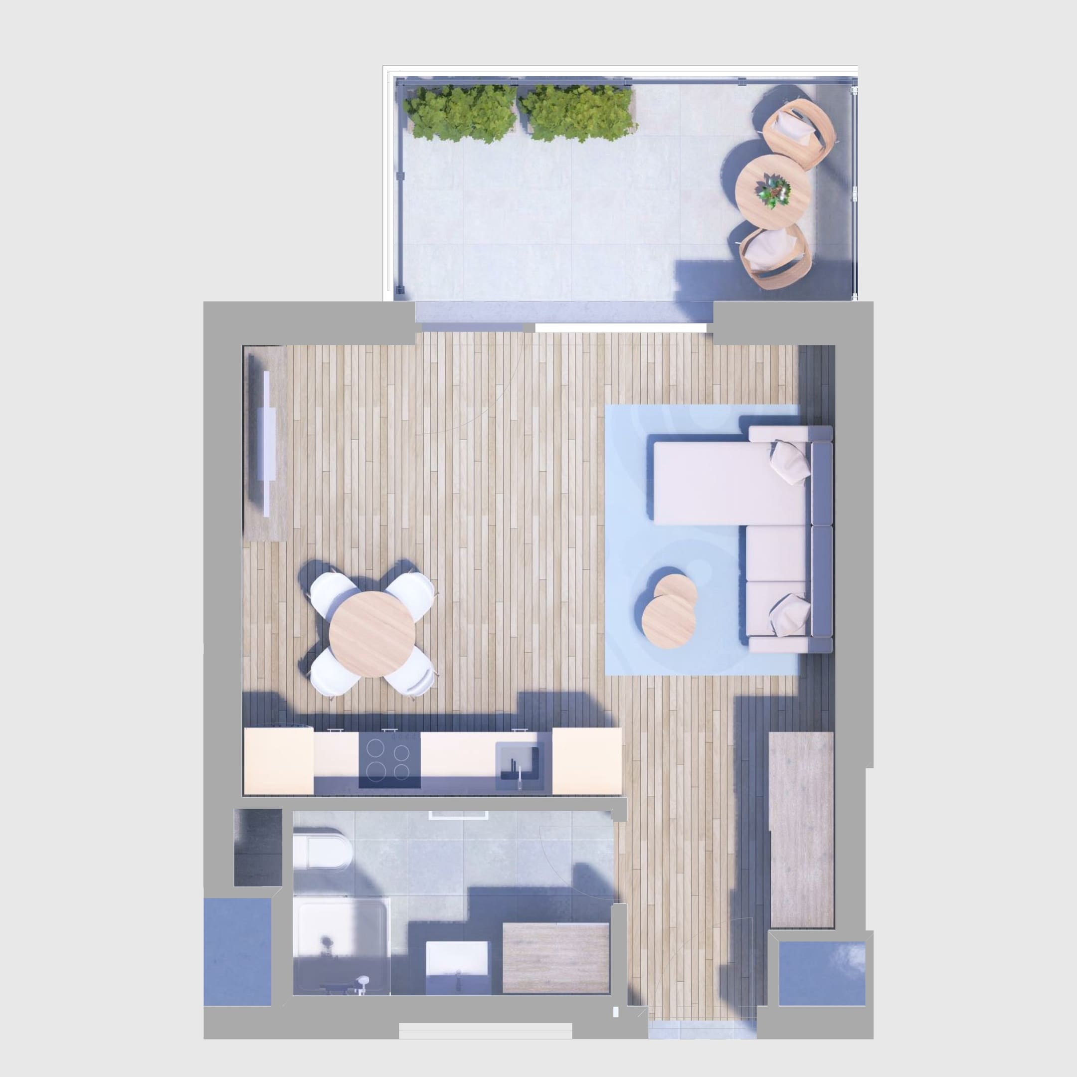 B44. lakás alaprajz