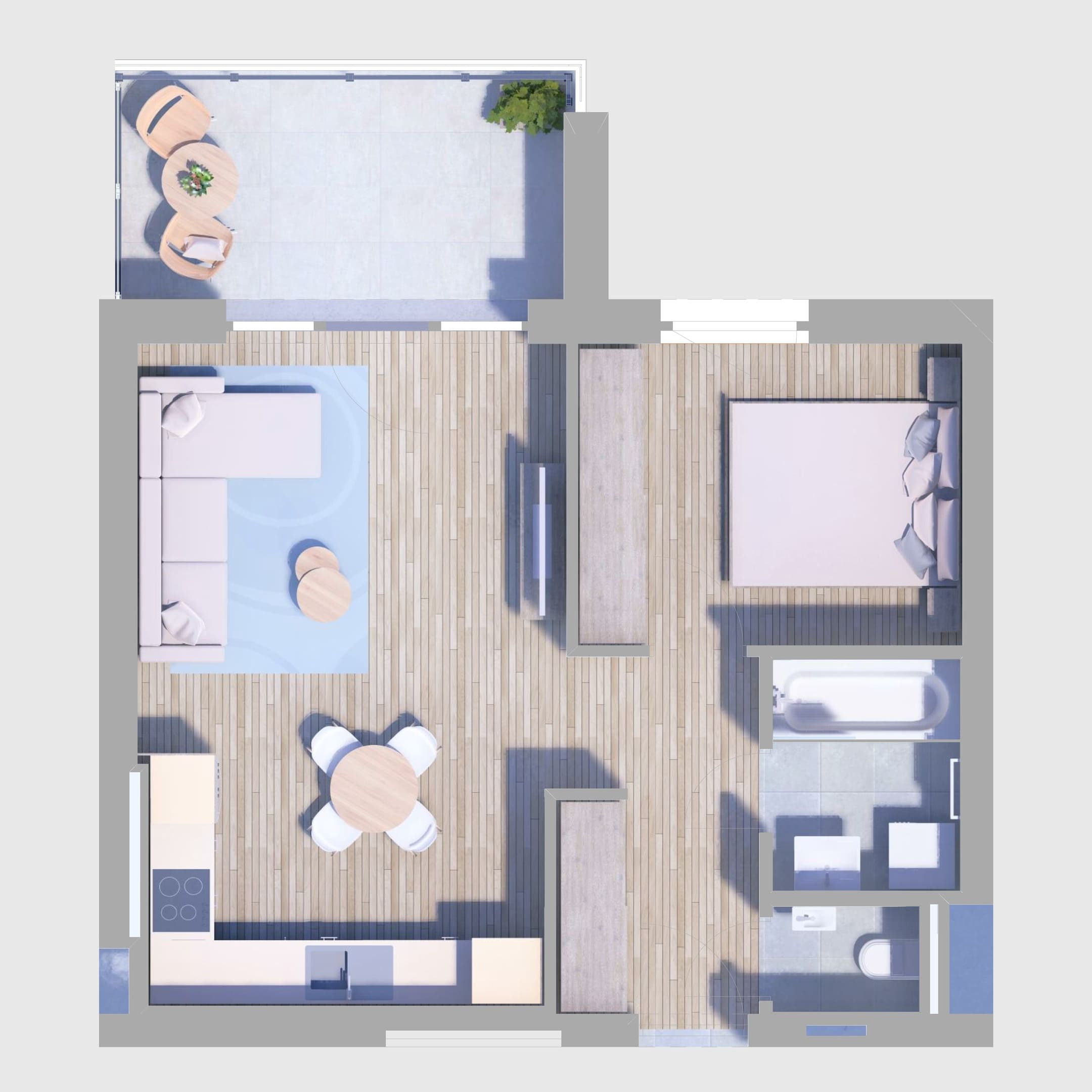 B45. lakás alaprajz