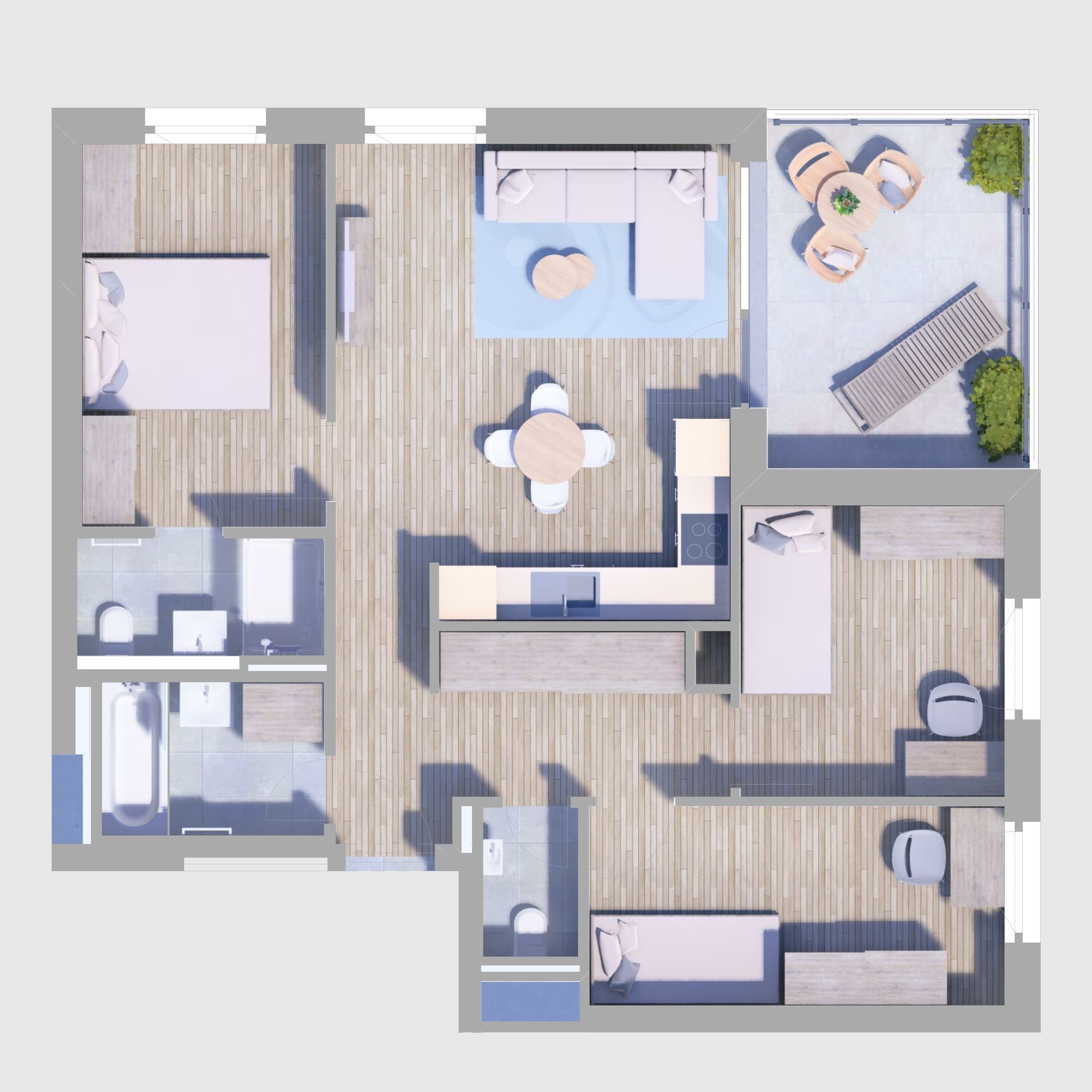 B46. lakás alaprajz