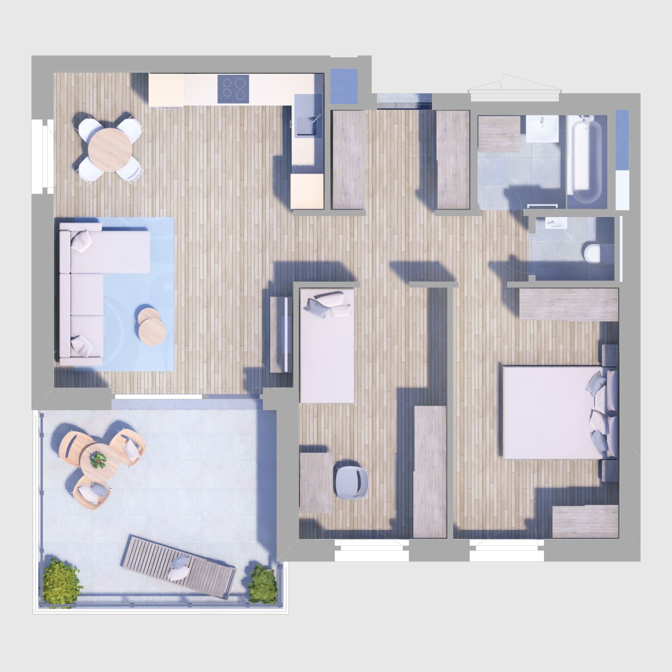 B51. lakás alaprajz