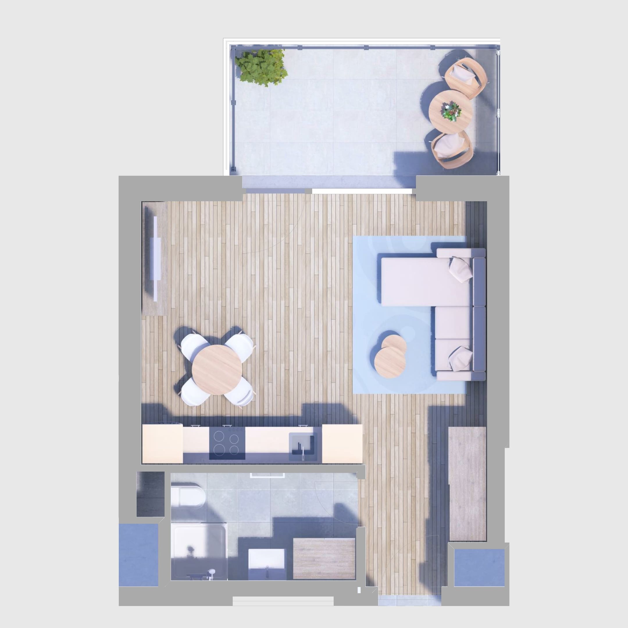 B54. lakás alaprajz