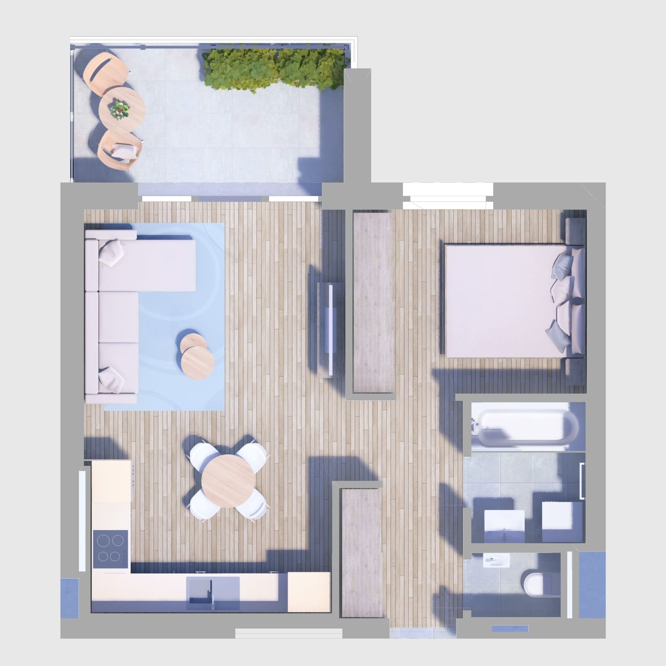 B55. lakás alaprajz