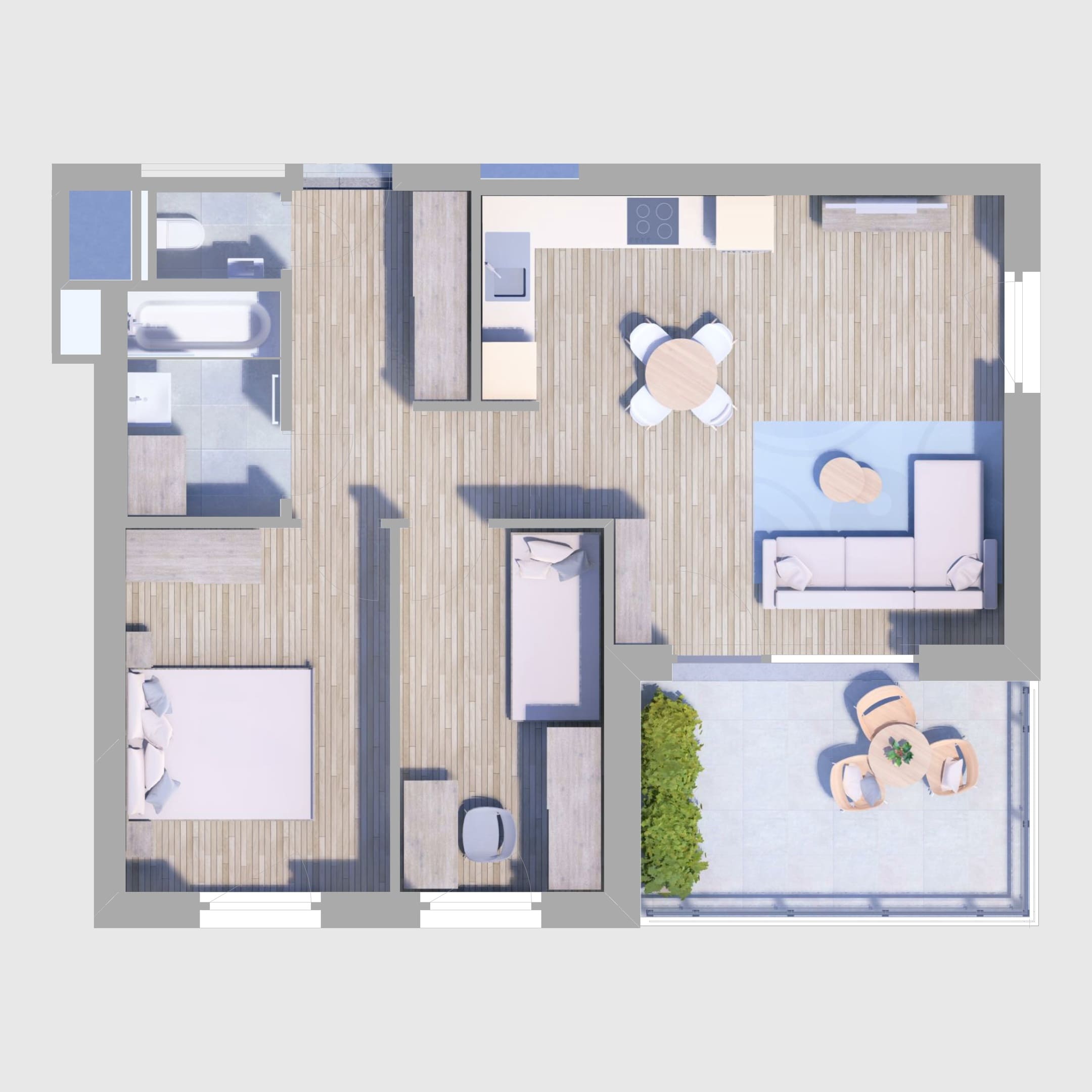 B57. lakás alaprajz