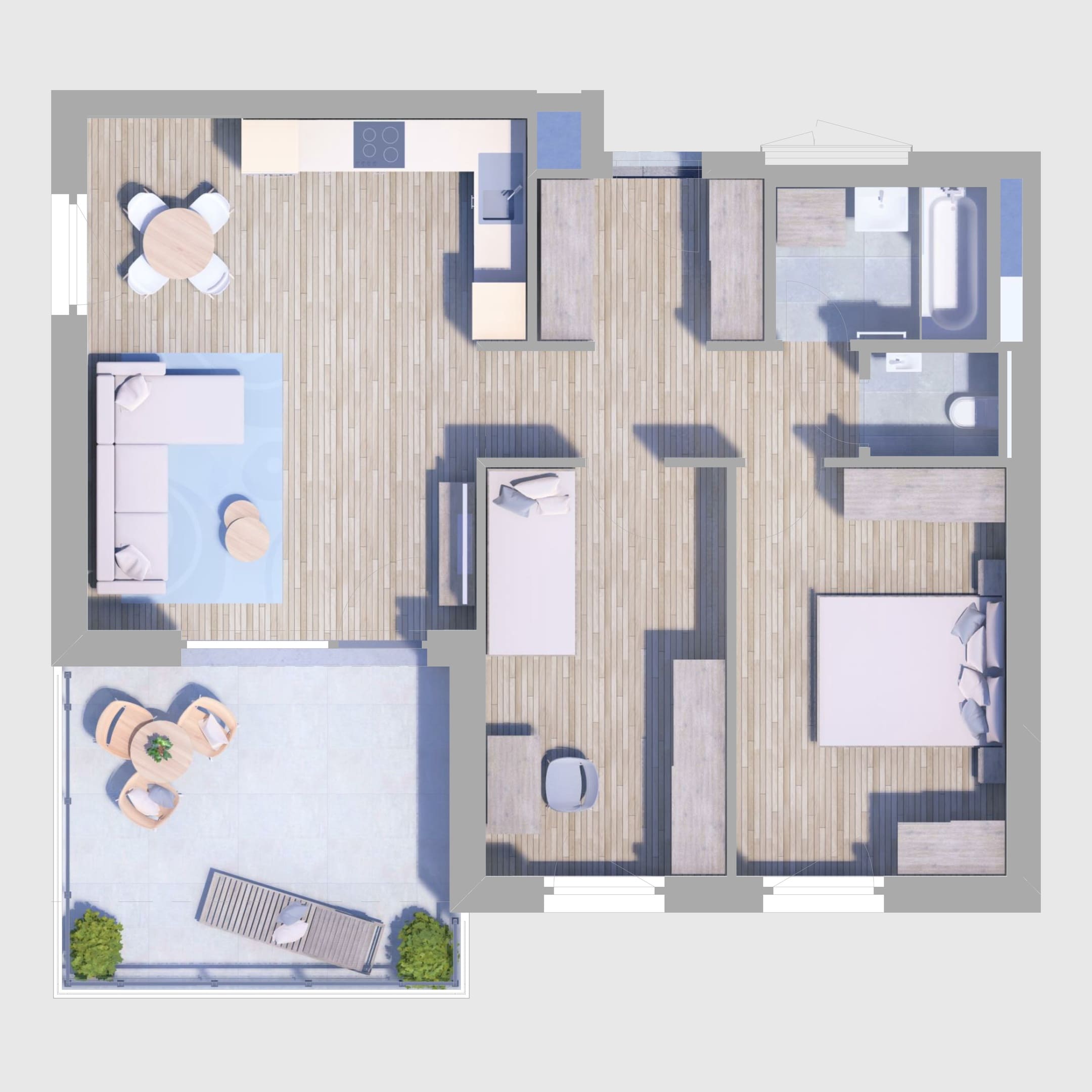 B61. lakás alaprajz