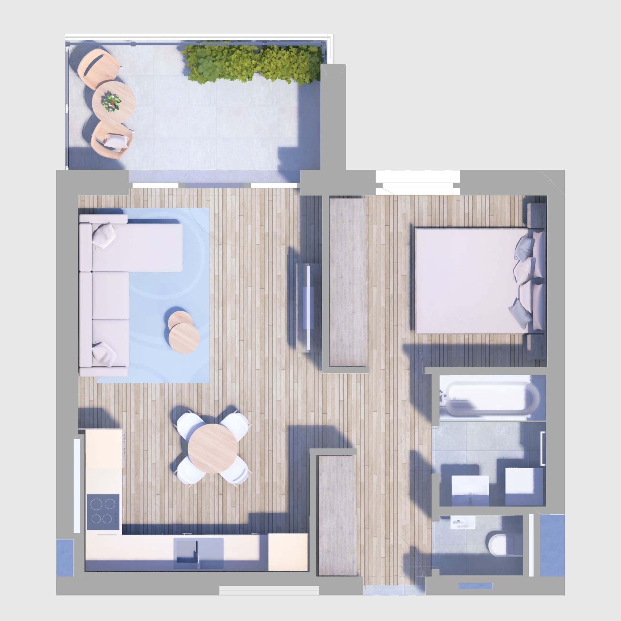 B65. lakás alaprajz