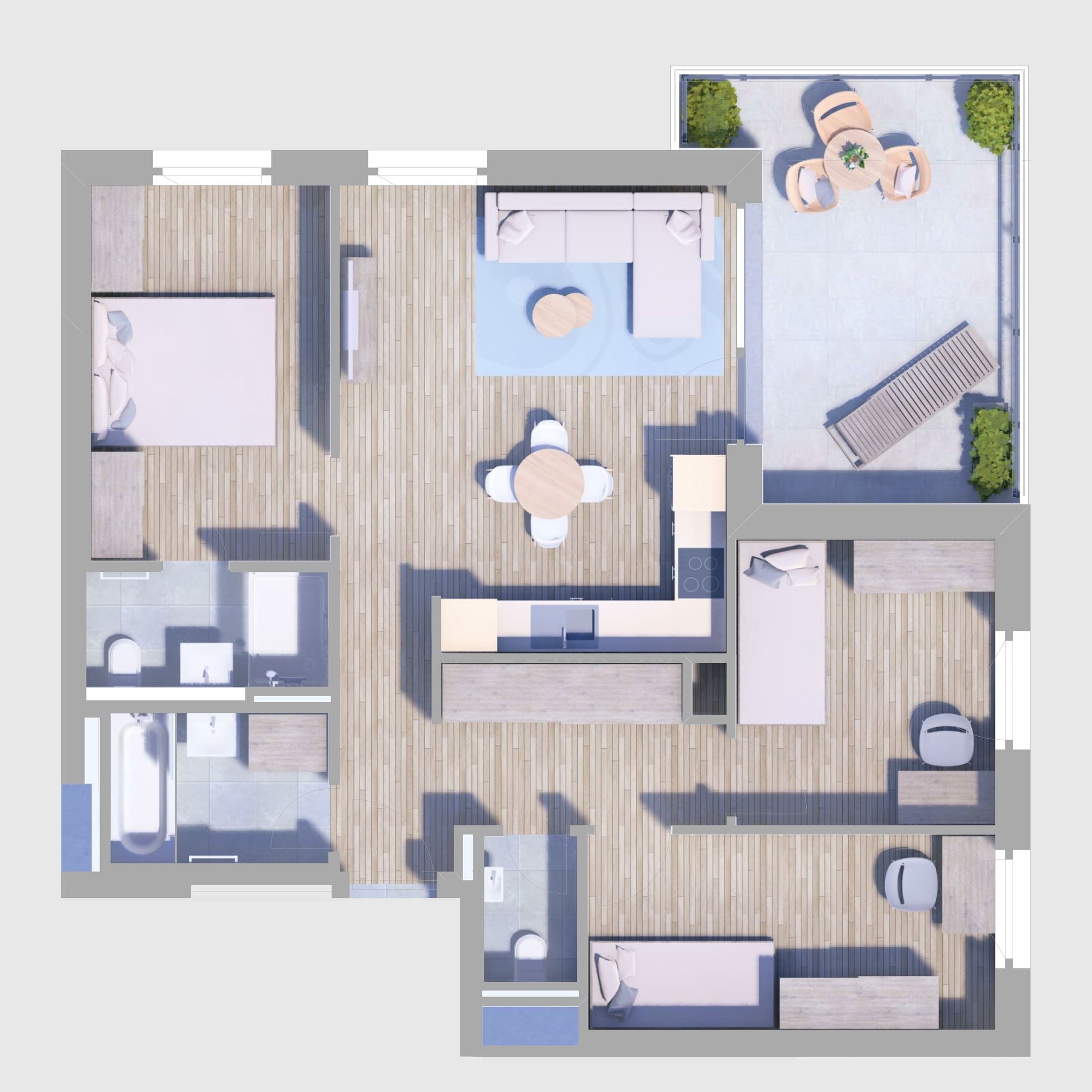 B66. lakás alaprajz