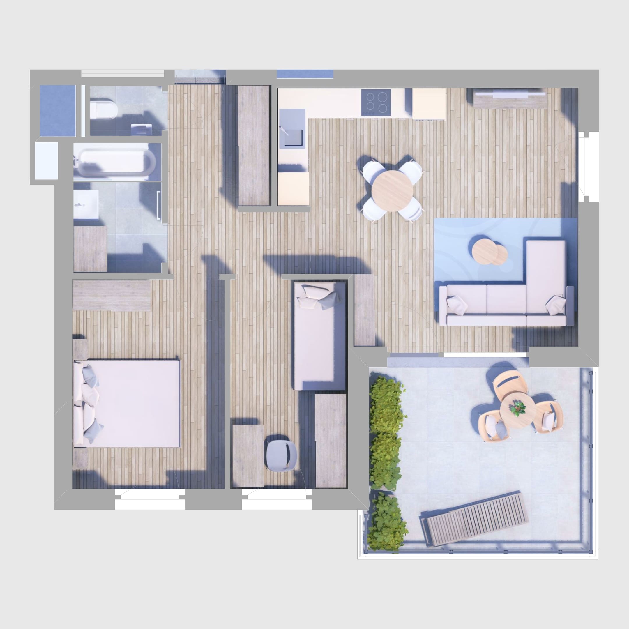 B67. lakás alaprajz