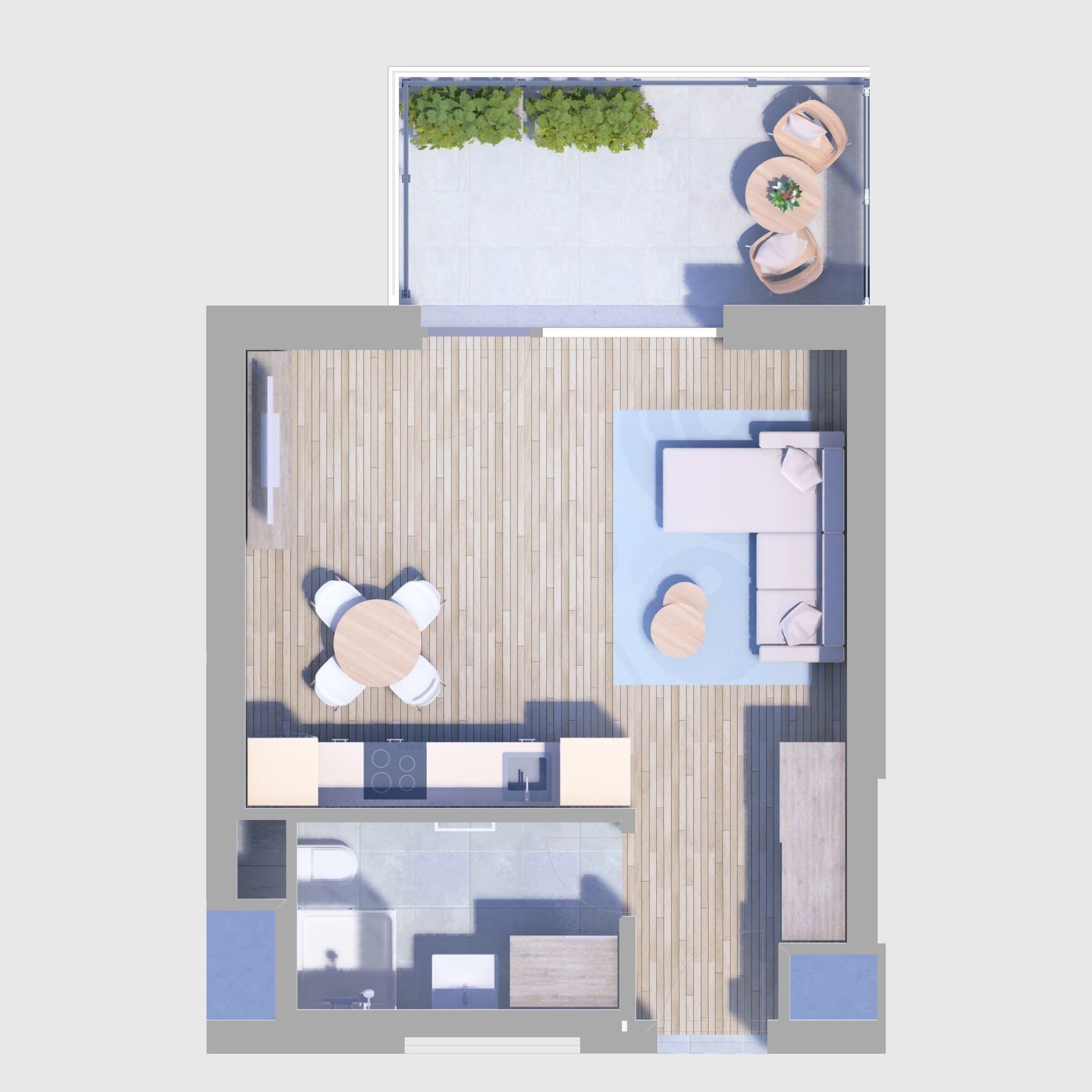 B74. lakás alaprajz