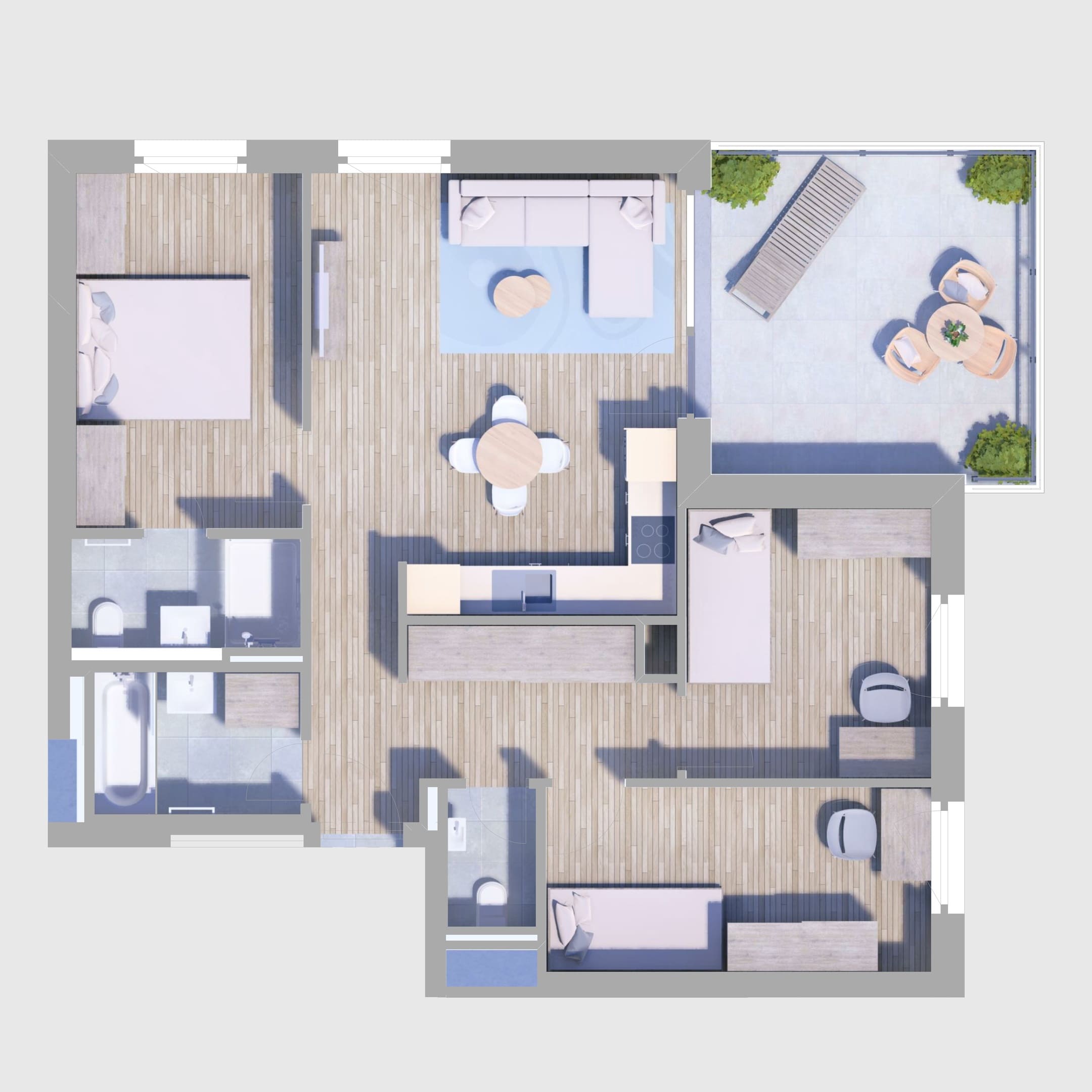 B76. lakás alaprajz