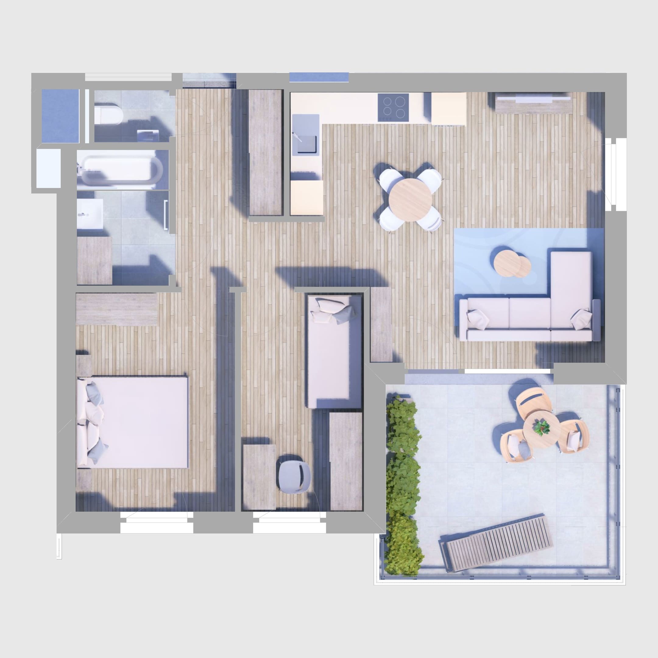 B77. lakás alaprajz