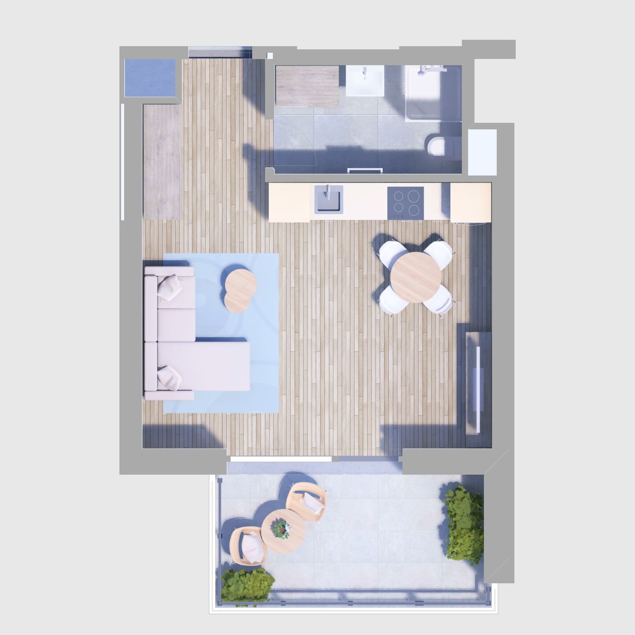 B78. lakás alaprajz