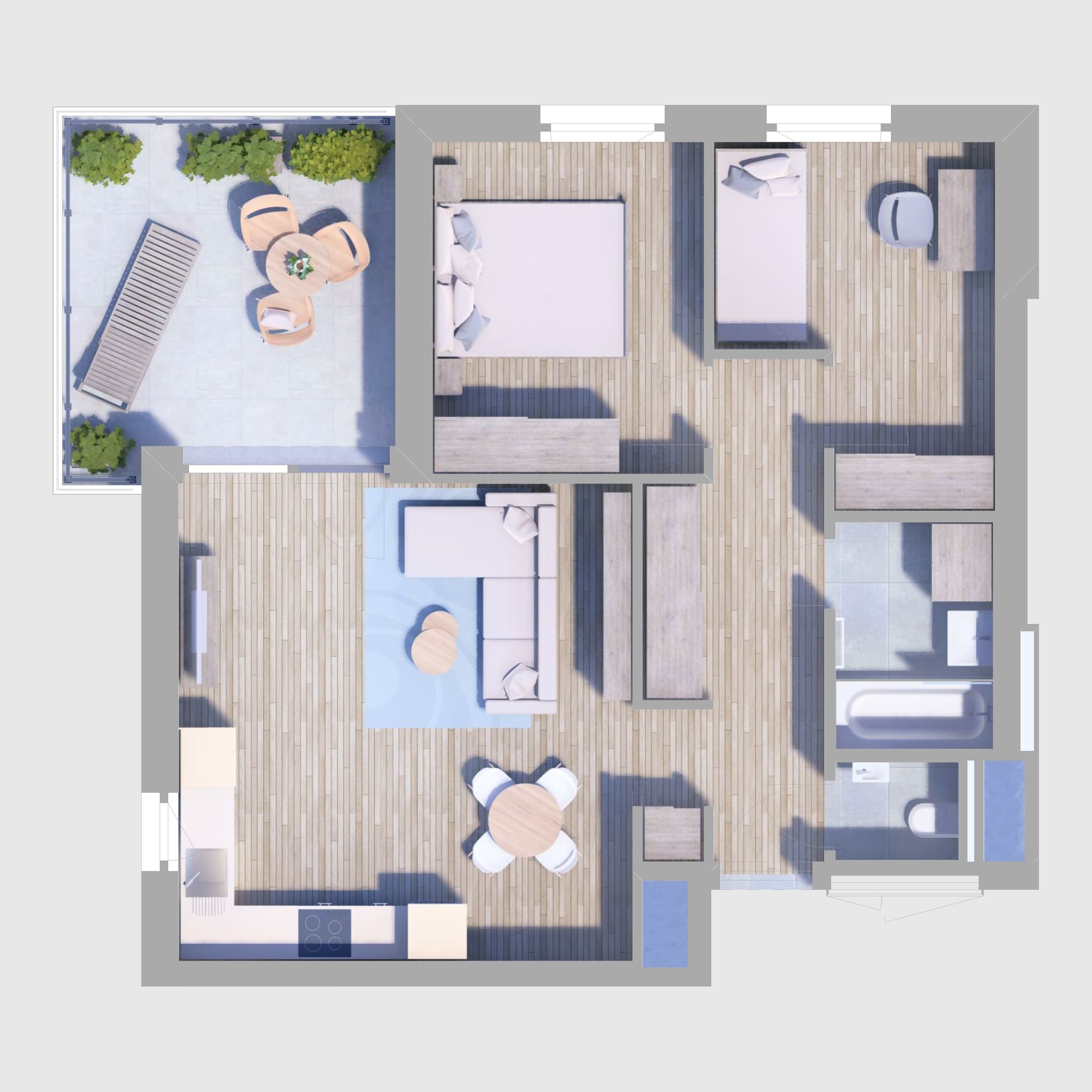 B82. lakás alaprajz