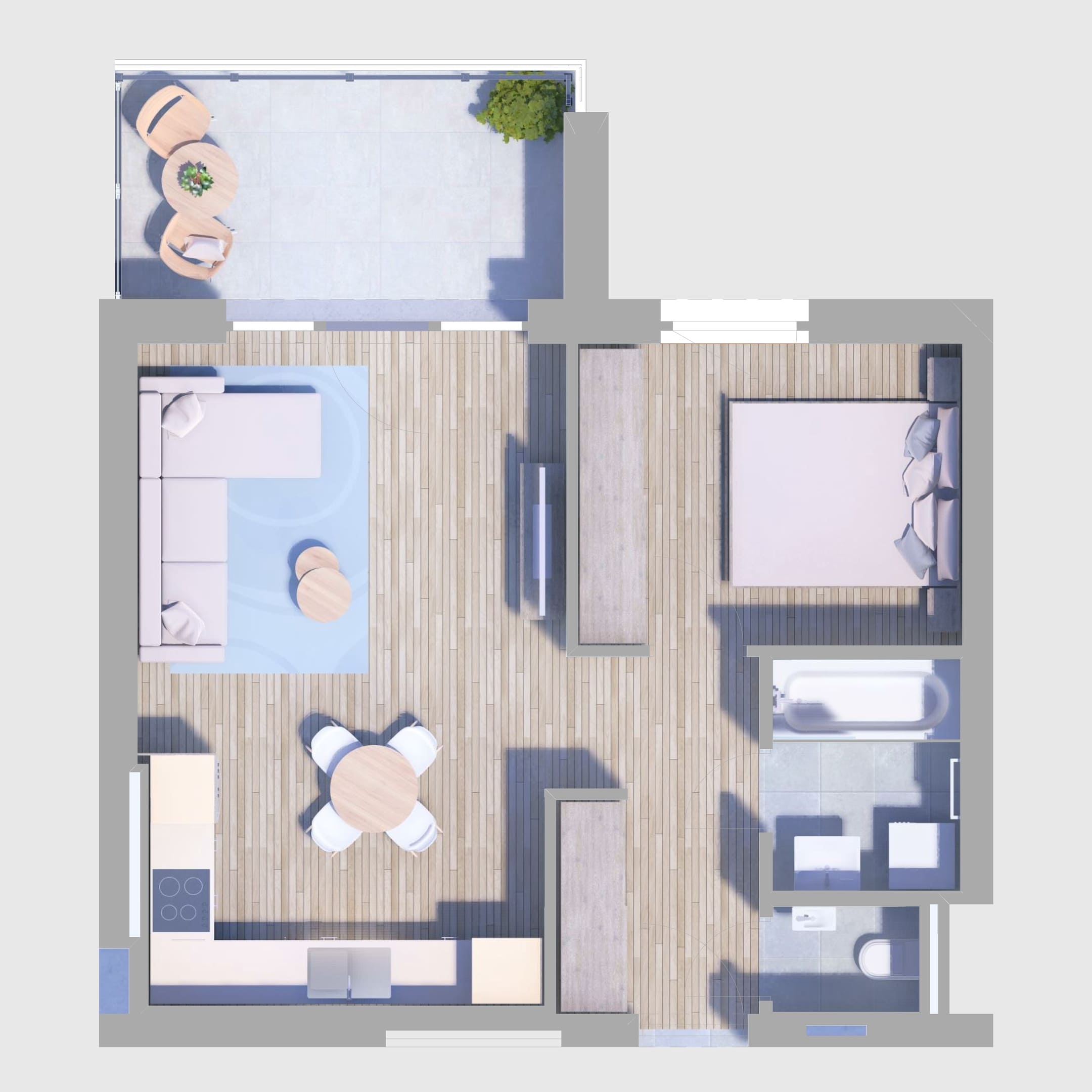 B85. lakás alaprajz