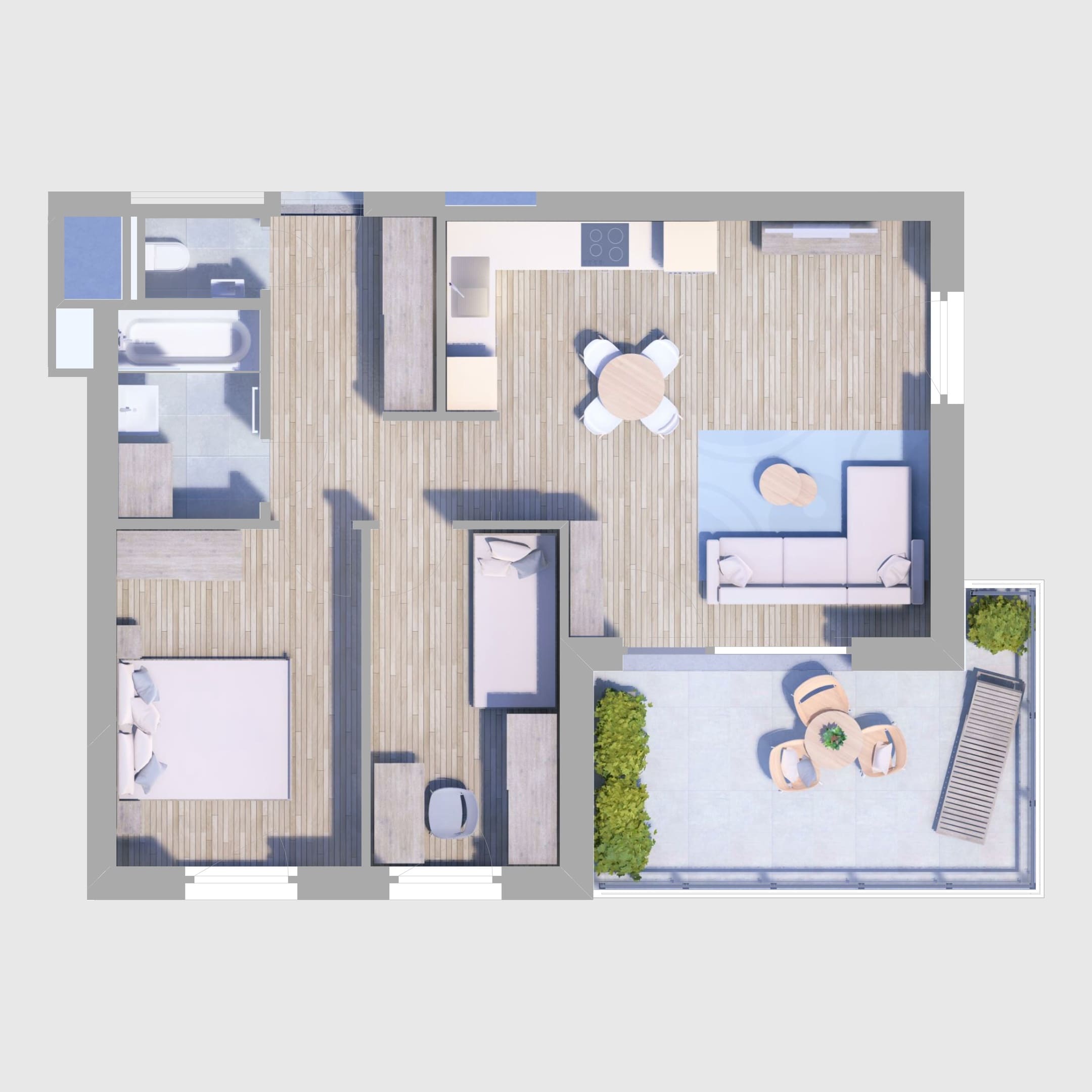 B87. lakás alaprajz