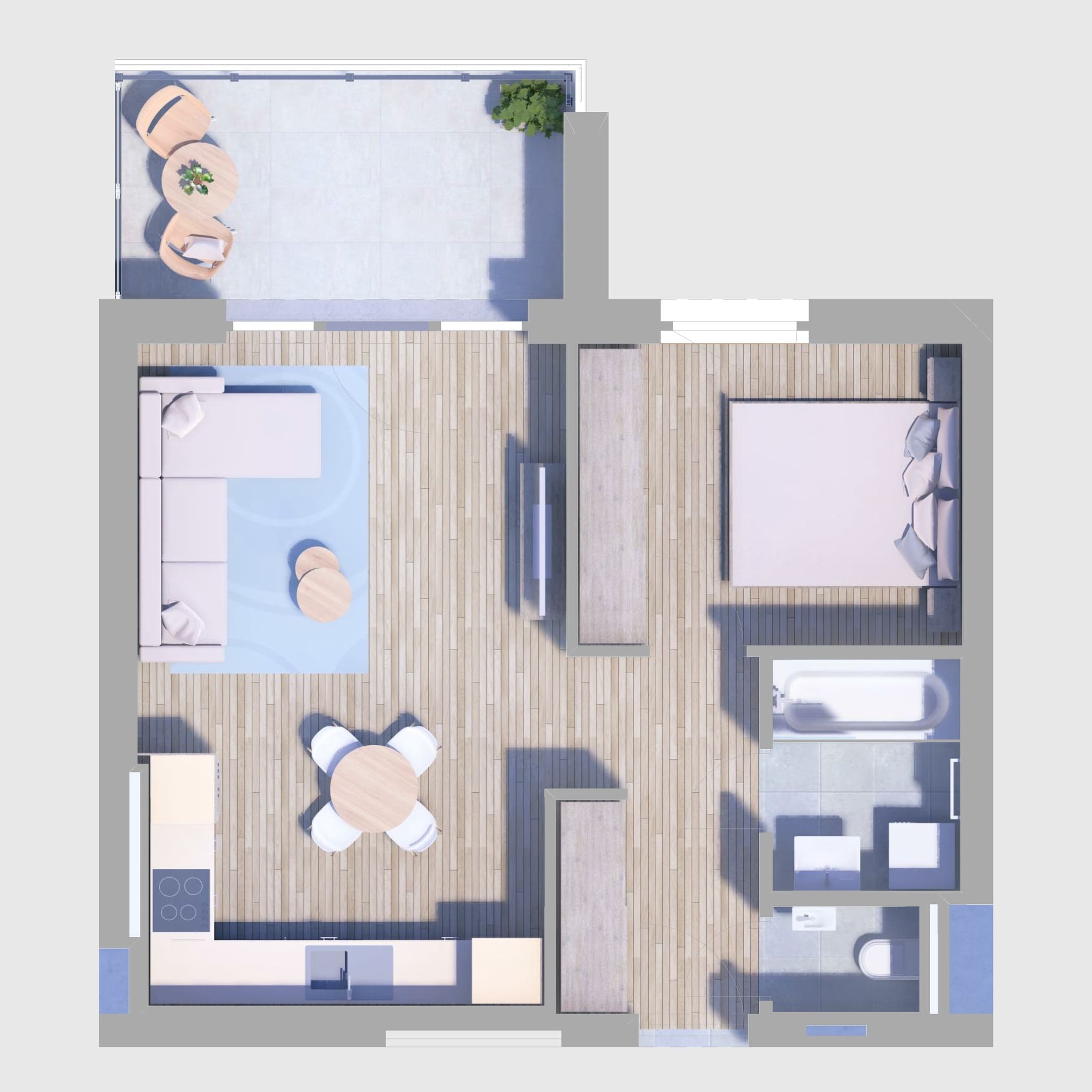 B95. lakás alaprajz