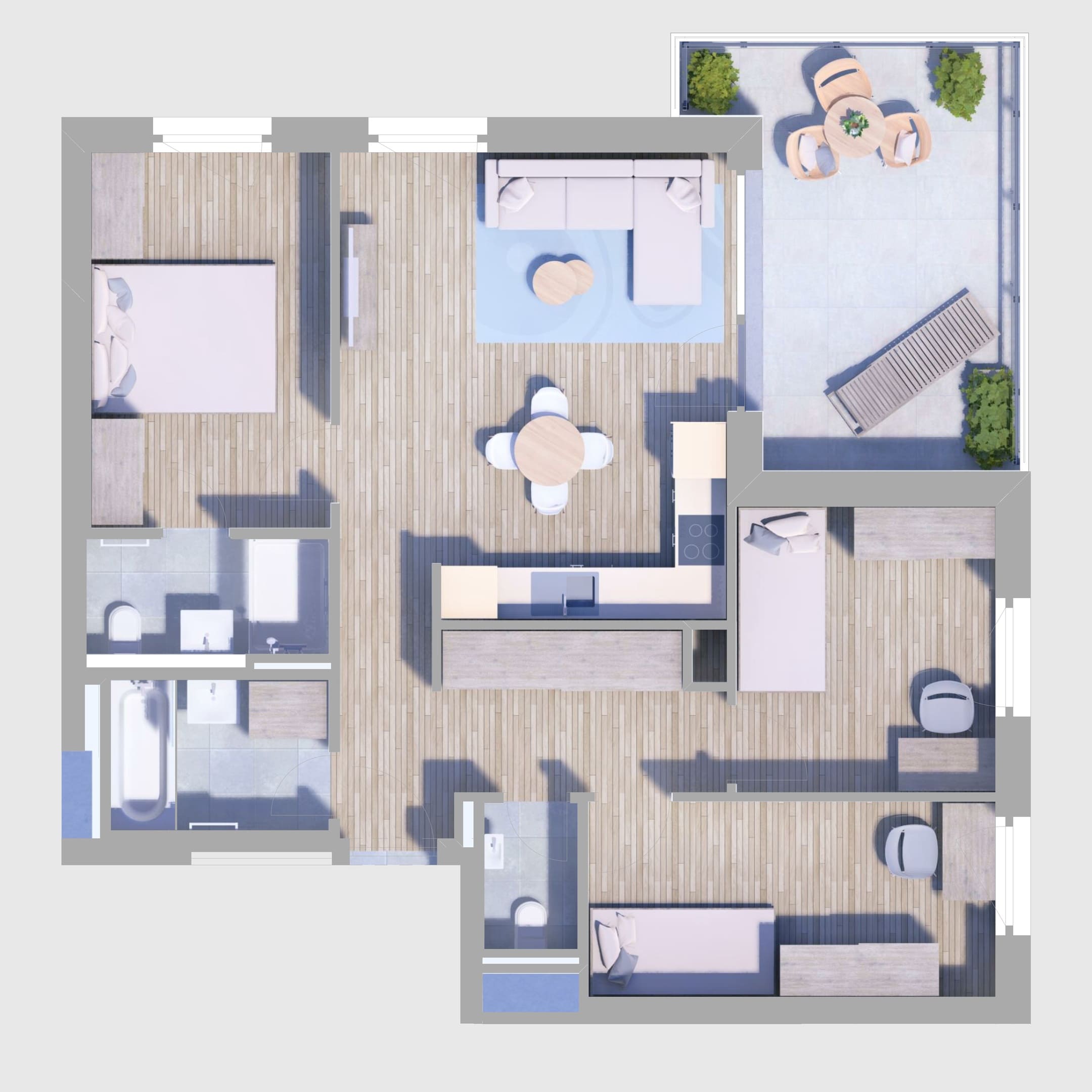 B96. lakás alaprajz