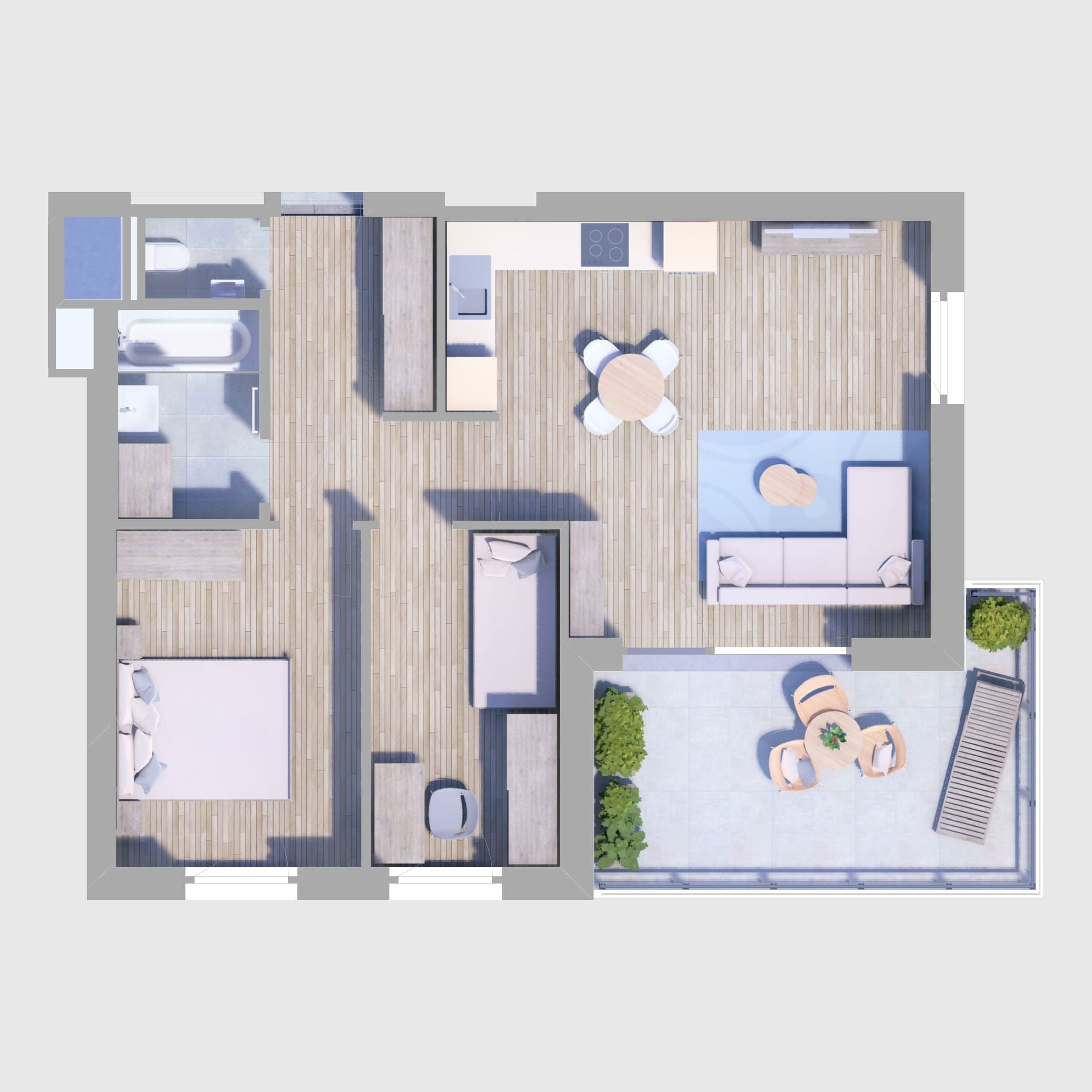 B97. lakás alaprajz