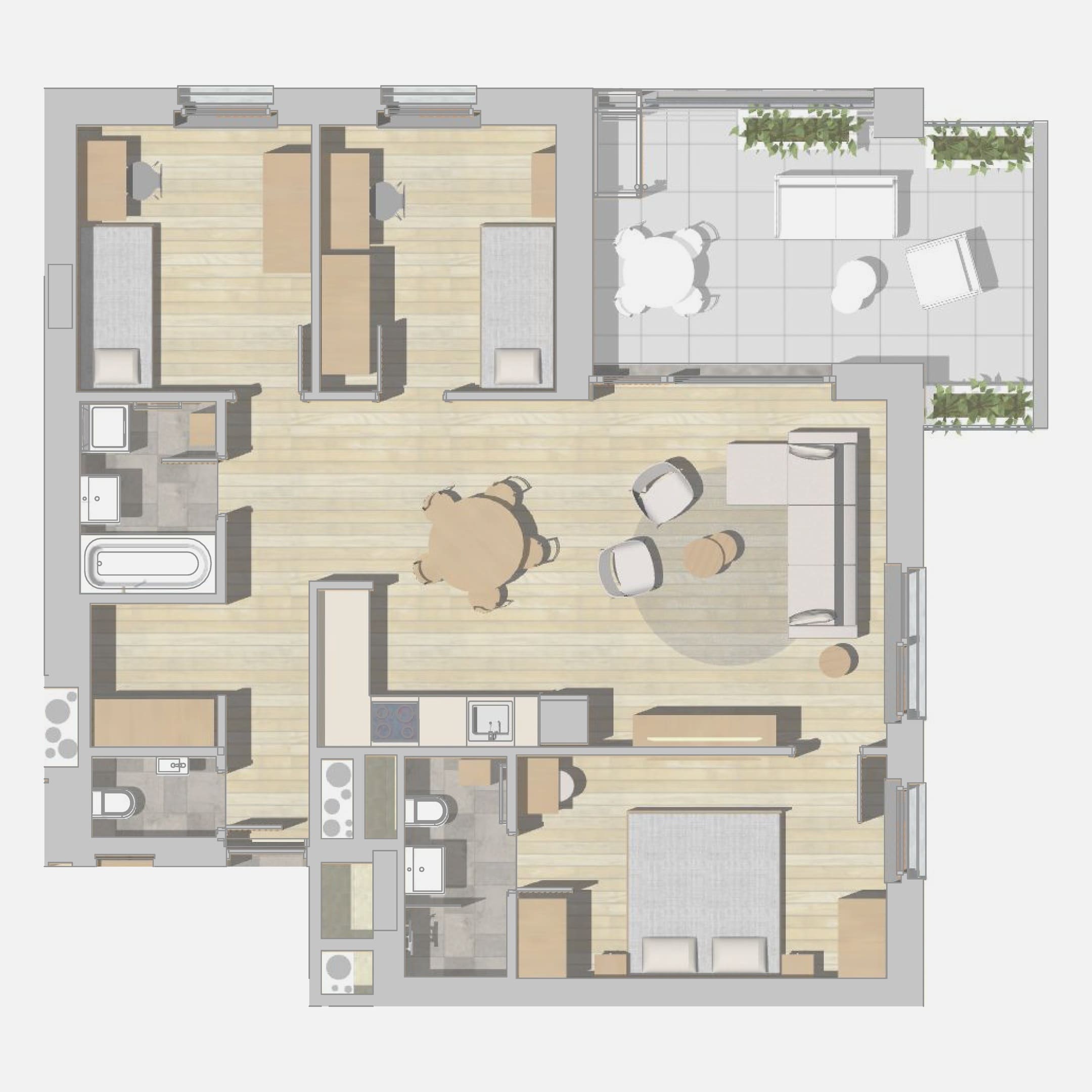 C511. lakás alaprajz