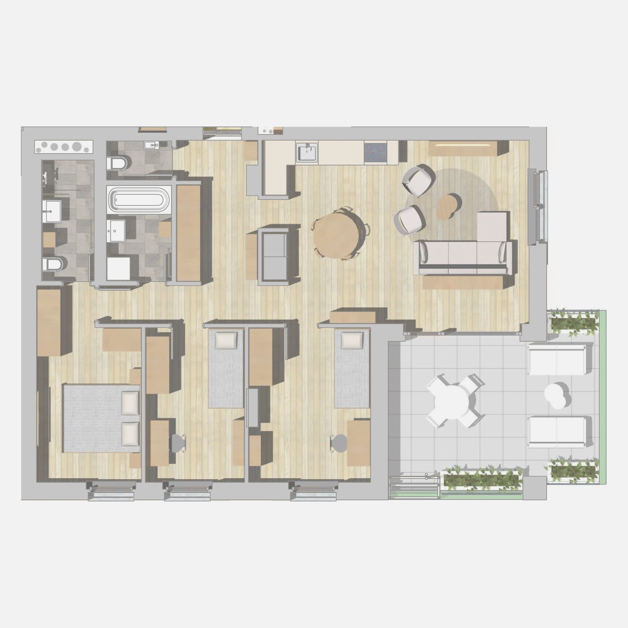 C612. lakás alaprajz