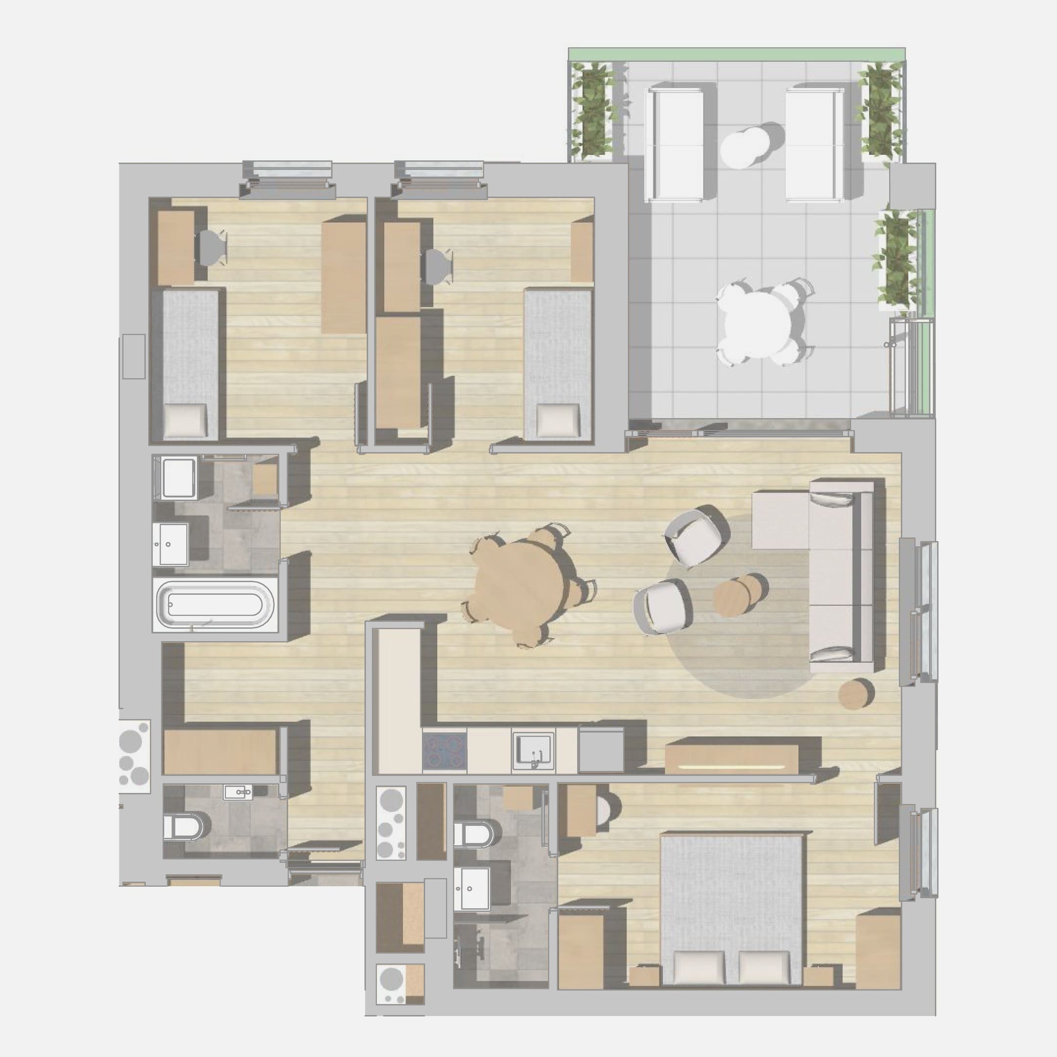 C711. lakás alaprajz